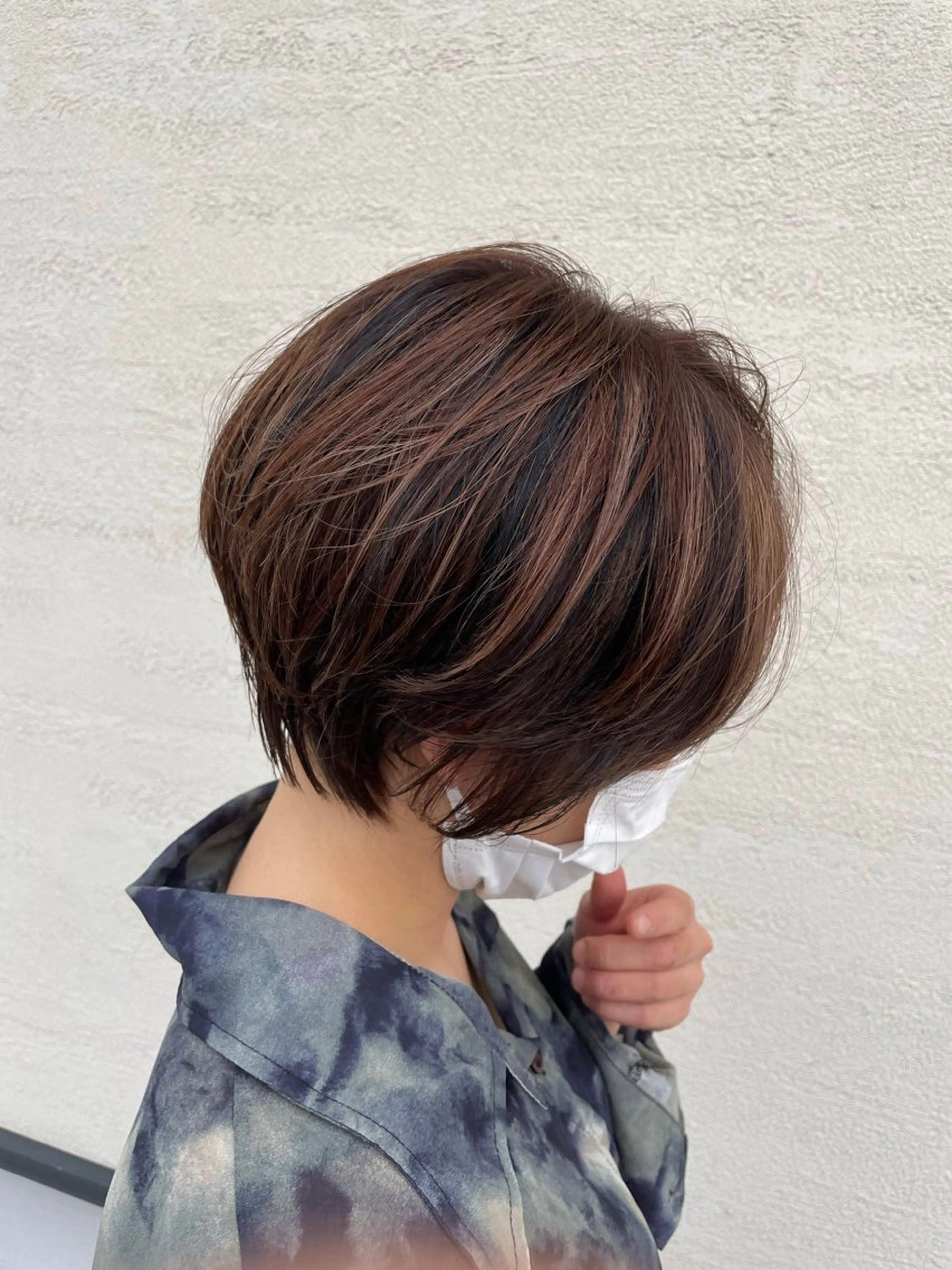 ショート ボブ 顔周りカット レイヤーカット 似合わせカット カット ヘアカラー トリートメント Emitas.宮街道店所属・Yusei/似合わせ /韓国風レイヤーのヘアスタイル