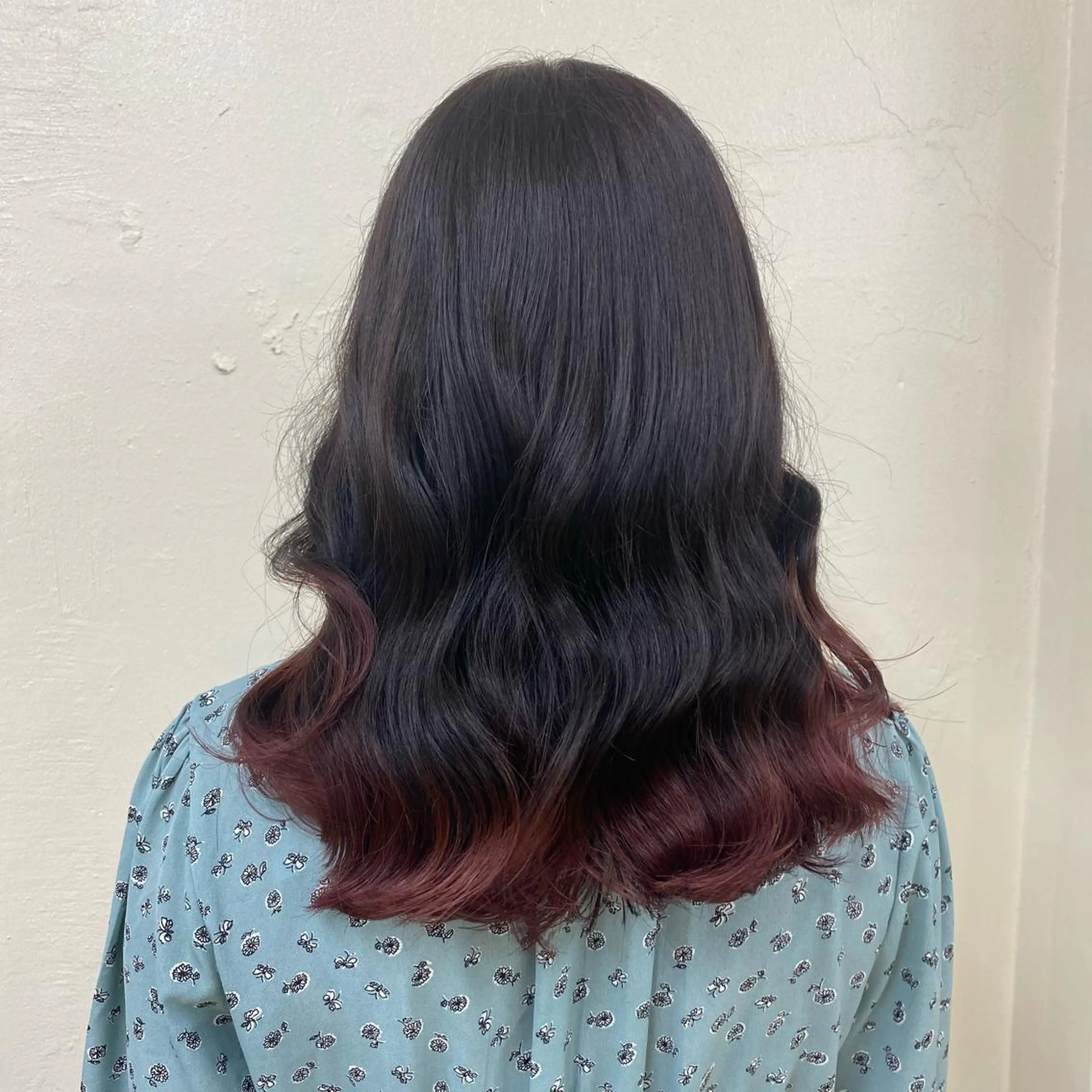 セミロング パーマ ヘアアレンジ 💕上野美容師☁ ブリーチ💖サワのヘアスタイル