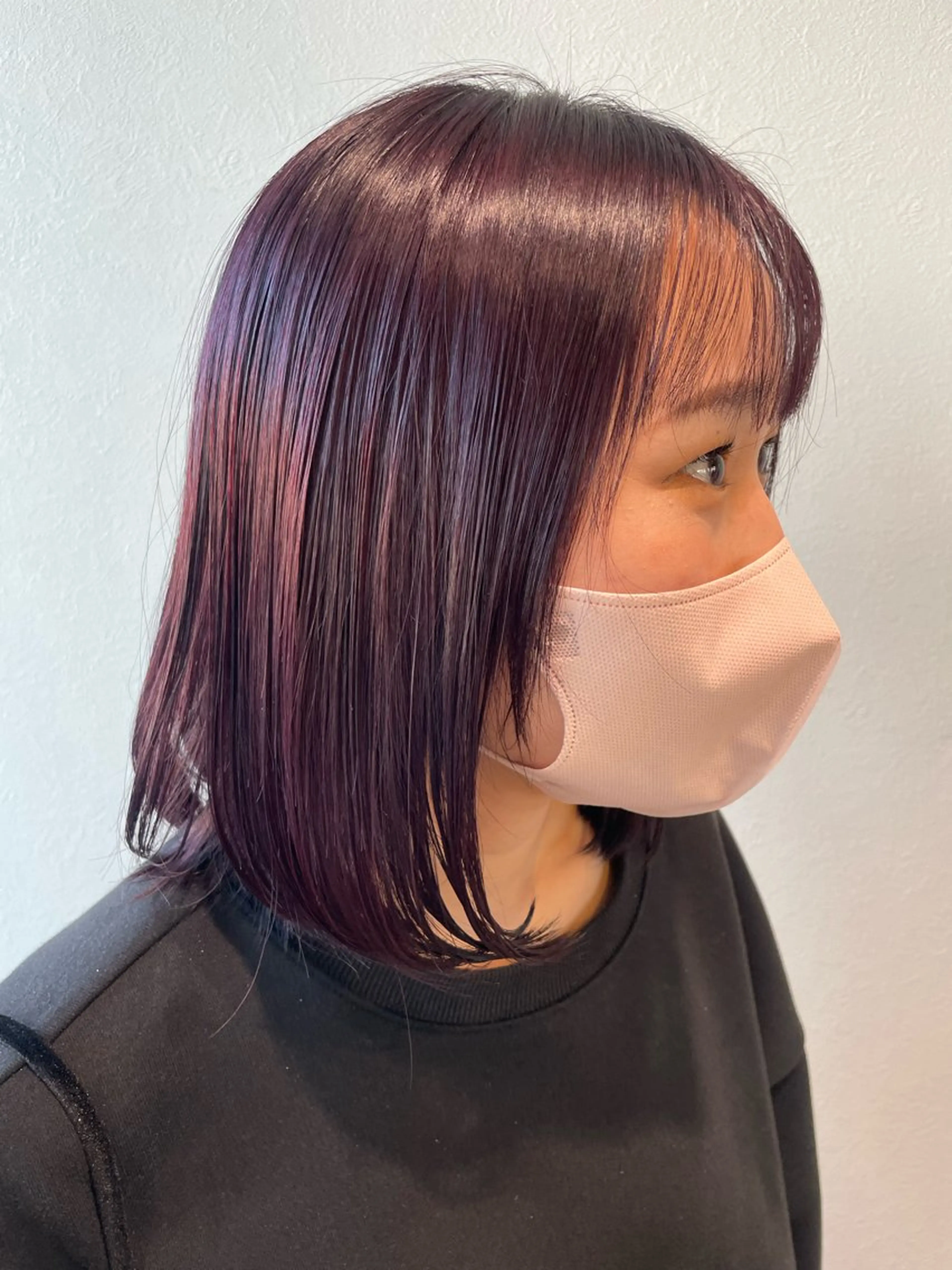 ミディアム ヘアカラー 長岡 香澄のヘアスタイル