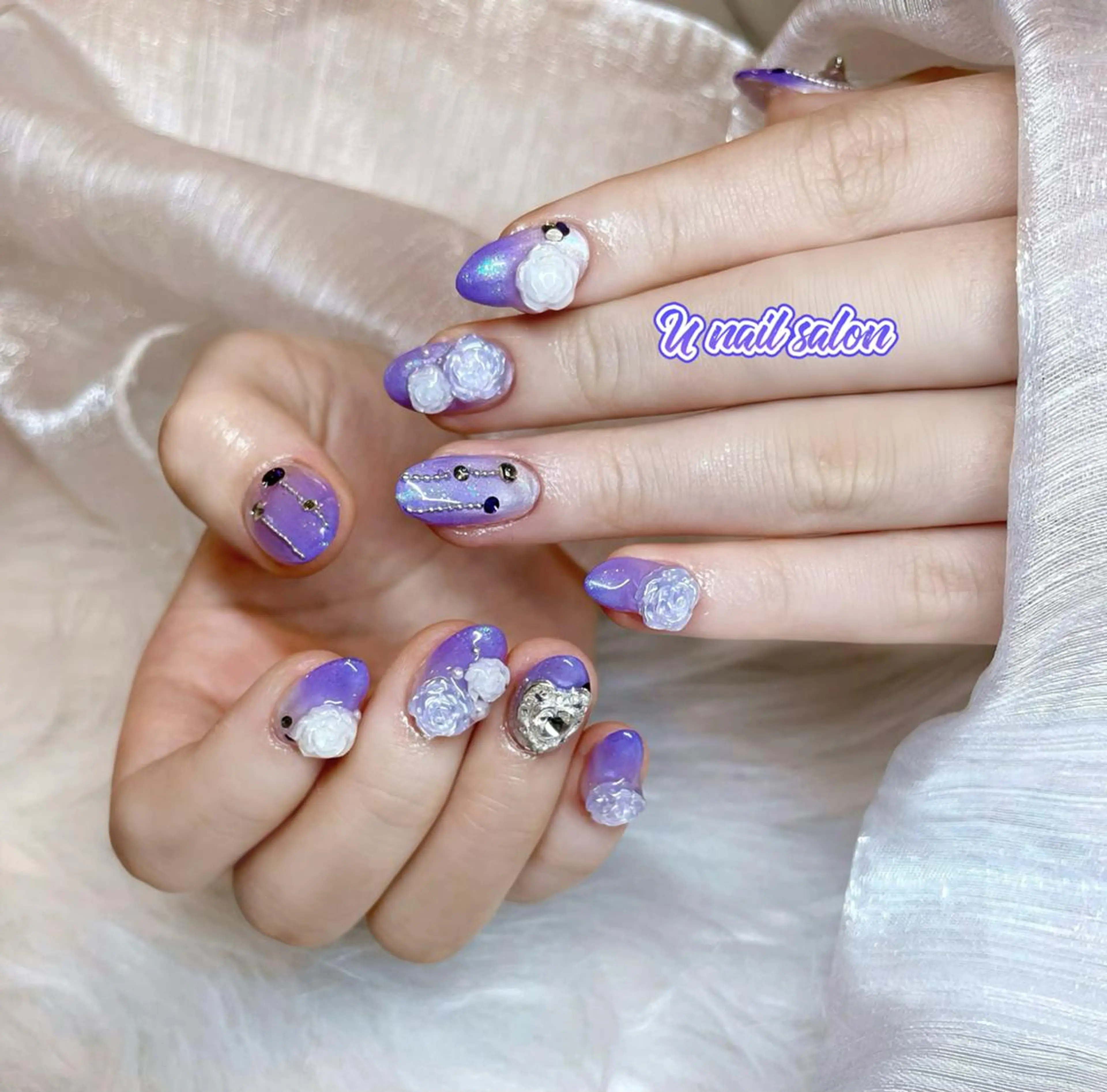 ネイル アートネイル 韓国ネイル ロングネイル スカルプネイル シンプルネイル ハンドネイル 🎁新宿Unail Z&Yのネイルデザイン