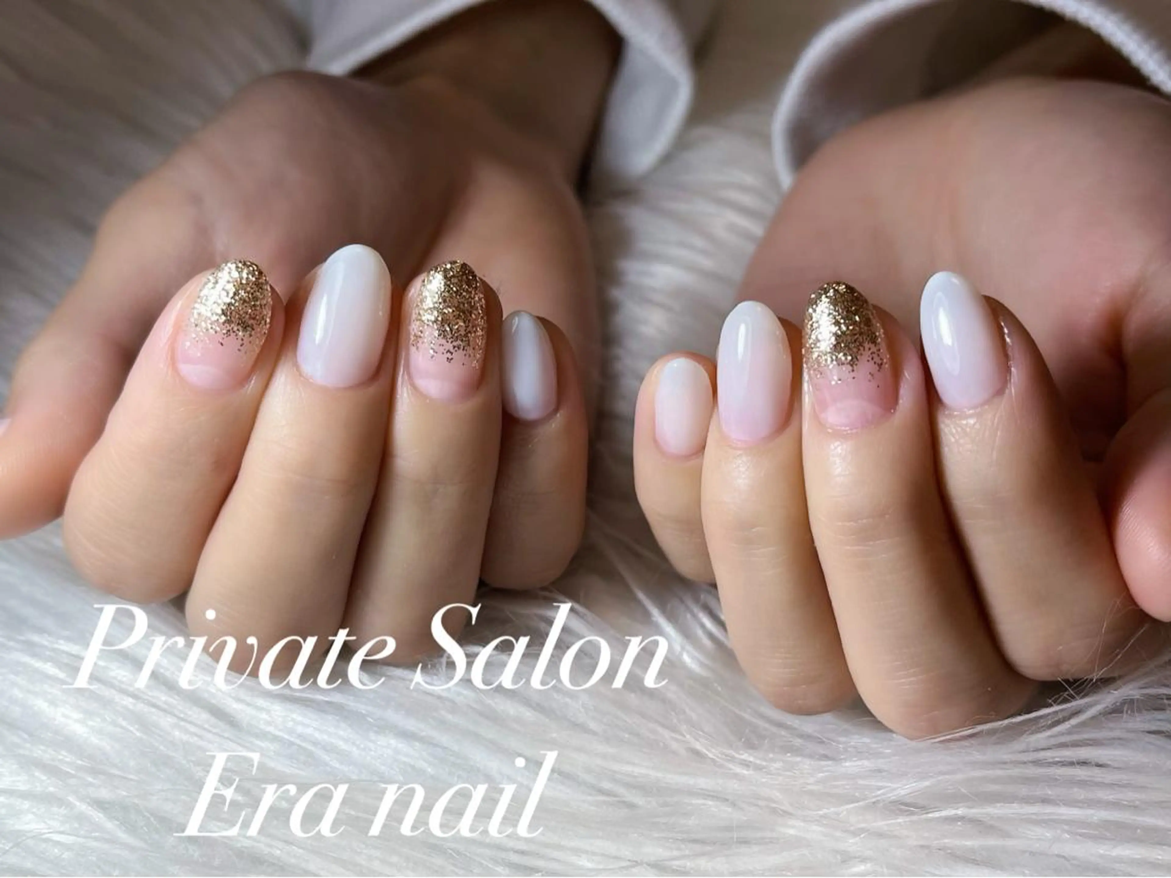 ネイル グラデーション ラメ(グリッター) ラメグラデーション ワンカラーネイル ハンドネイル Era nailのネイルデザイン