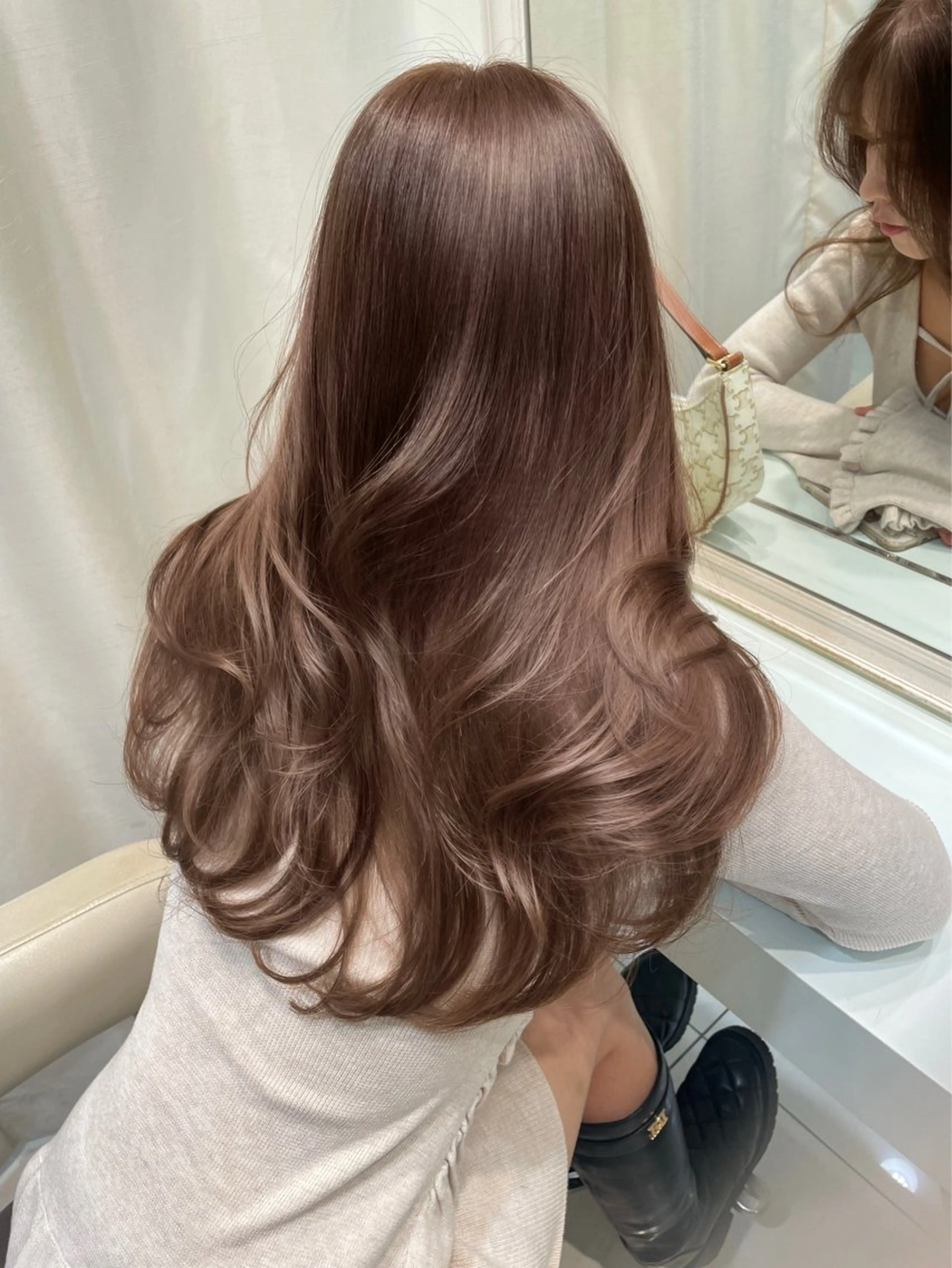 ロング カット ヘアカラー トリートメント 💗ブリーチなし 垢抜け💗徳井はやとのヘアスタイル