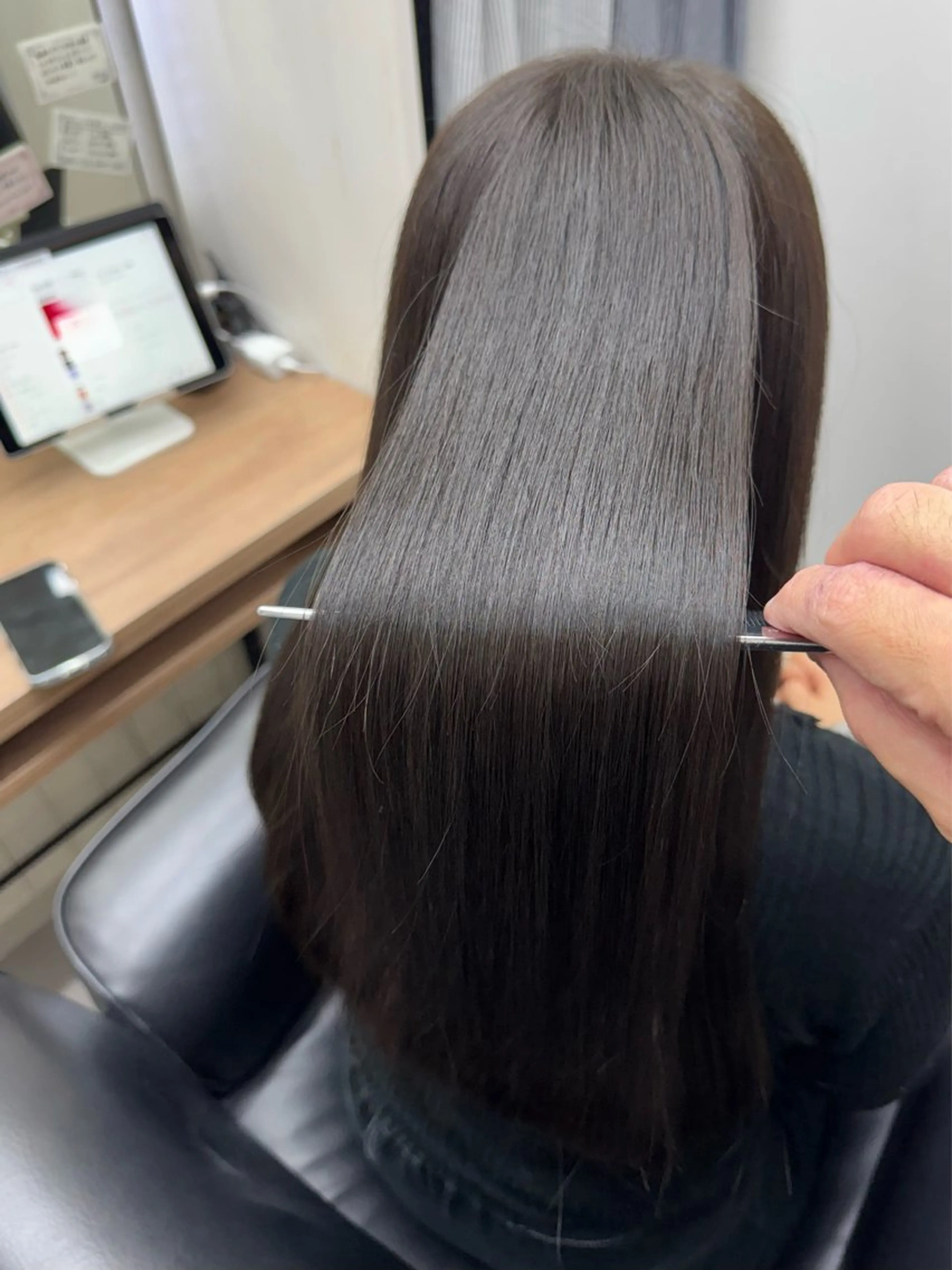 ロング カラー アディクシーカラー イルミナカラー クオルシアカラー 髪質改善 韓国風ヘア The Apartment of Solon 船橋 2nd所属・高橋潤⚜️縮毛矯正 /NEO髪質改善のヘアスタイル