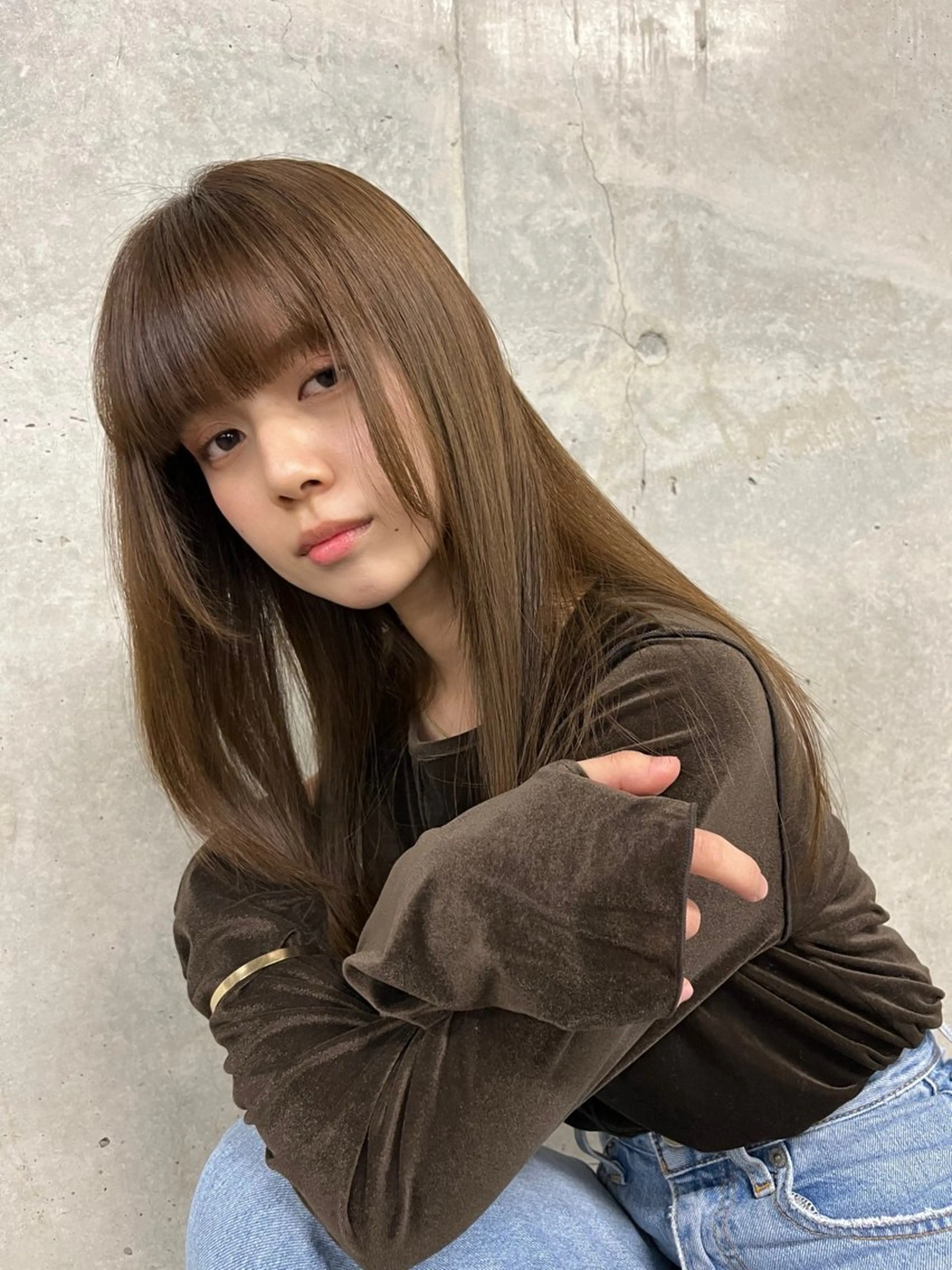 セミロング カラー パーマ ヘアカラー 縮毛矯正 トリートメント I-CON所属・髪質改善/美髪のプ口 中島みきのヘアスタイル