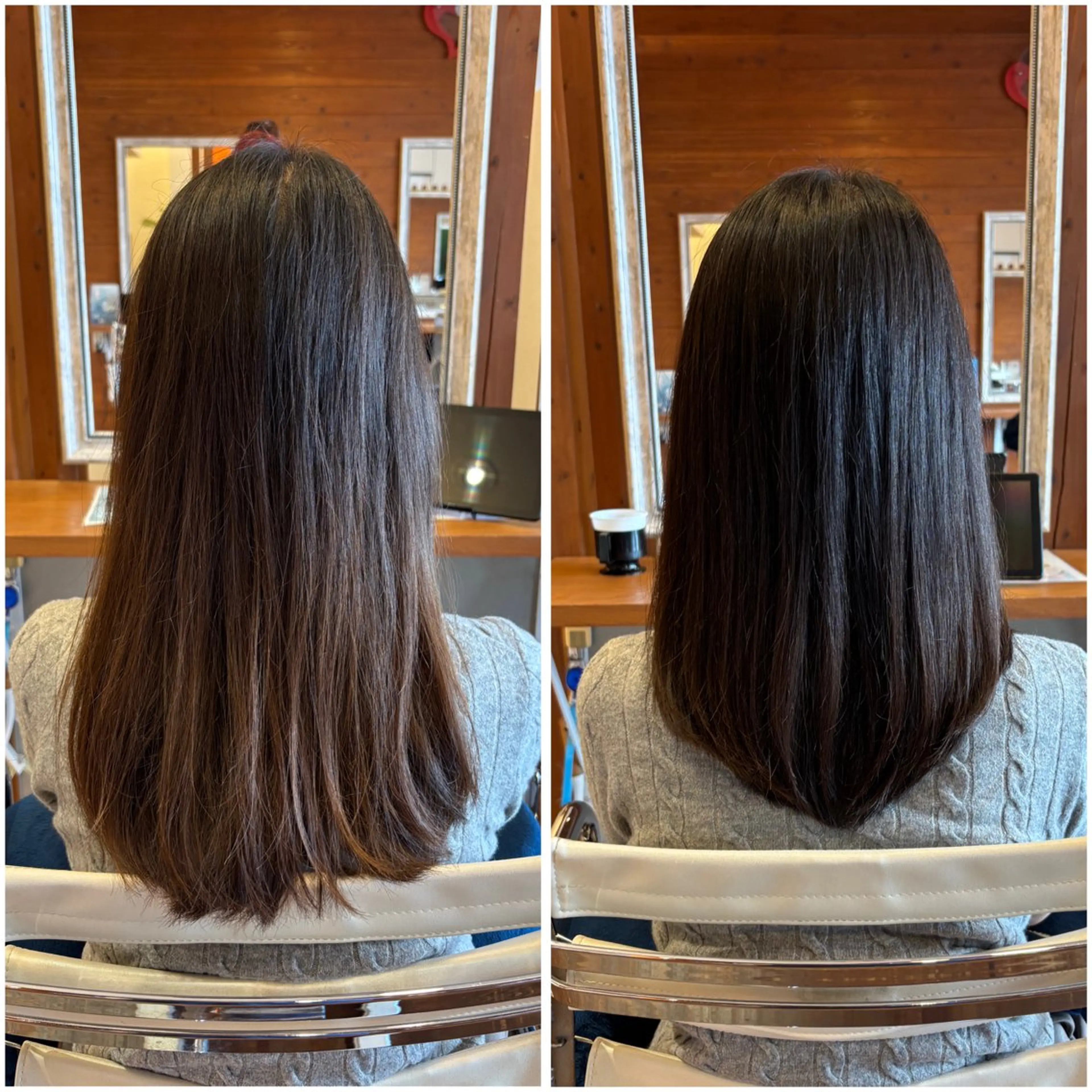 セミロング カラー カット ヘアカラー peal ark いろはのヘアスタイル