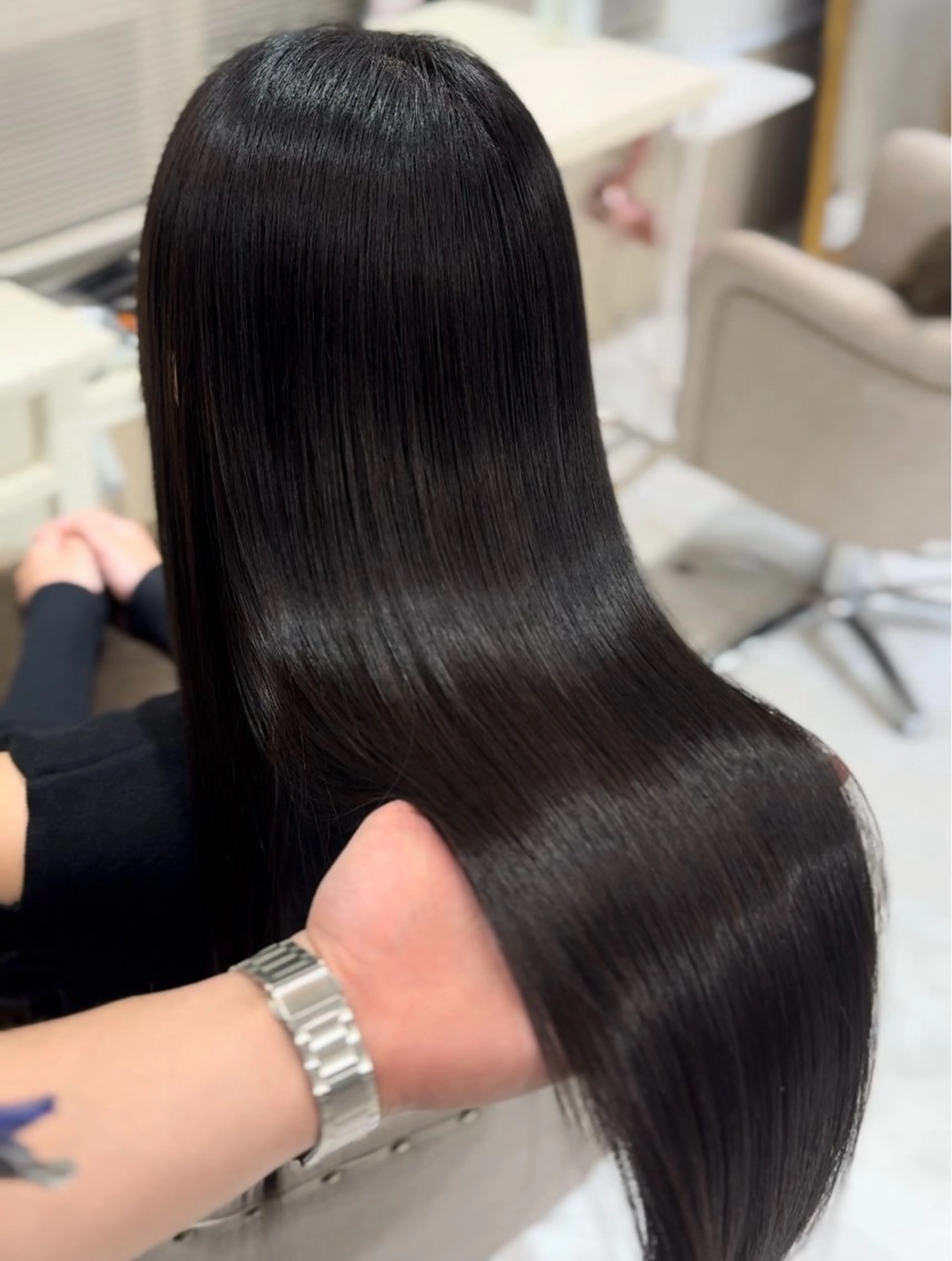 ロング 髪質改善 縮毛矯正 トリートメント 酸性ストレート カット ヘアカラー 縮毛矯正 トリートメント 髪質改善×縮毛矯正 Core梅田　片山のヘアスタイル