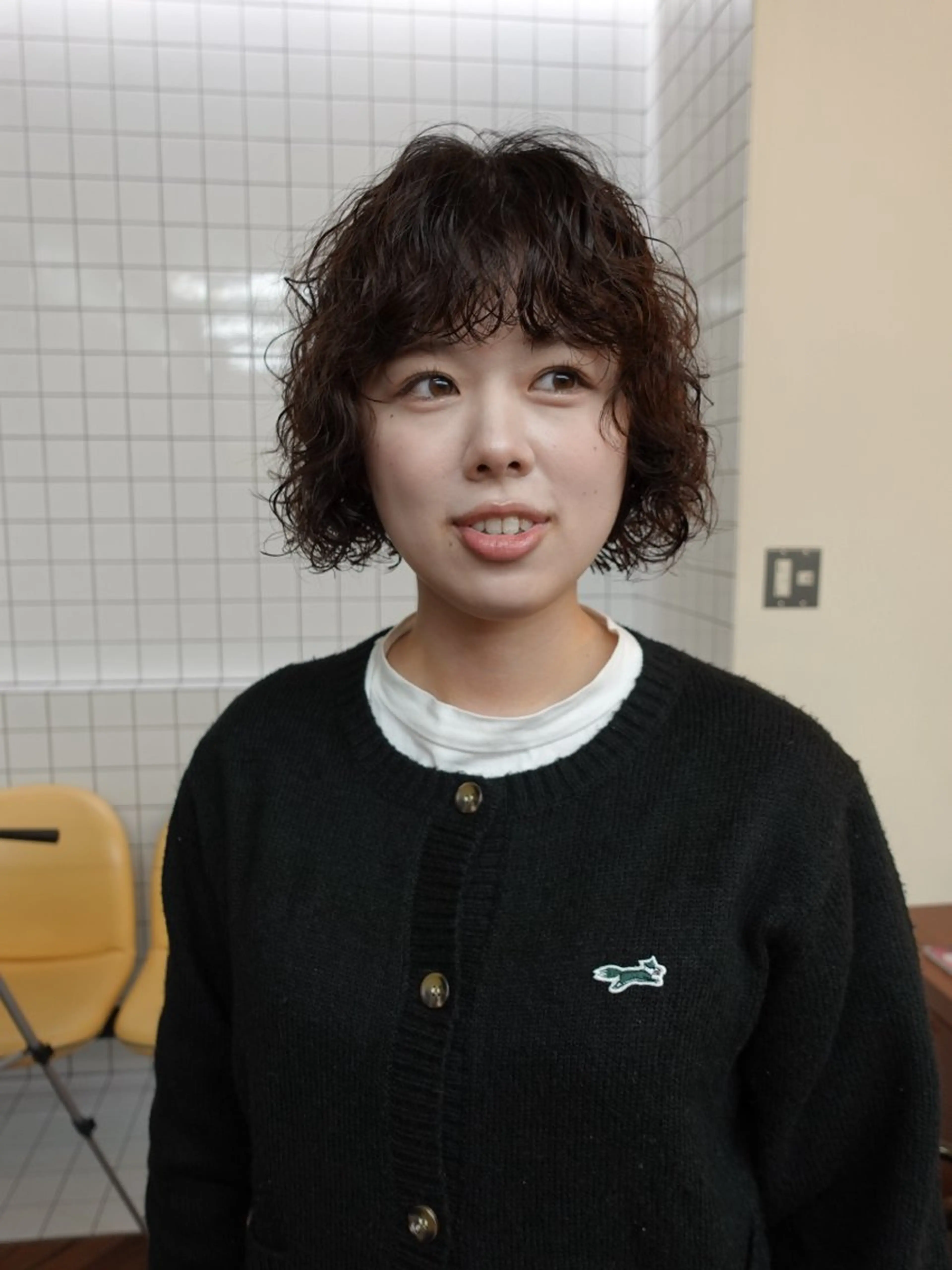 ショート パーマ ボブ カット パーマ ボブパーマ/パーマ ウルフパーマのヘアスタイル
