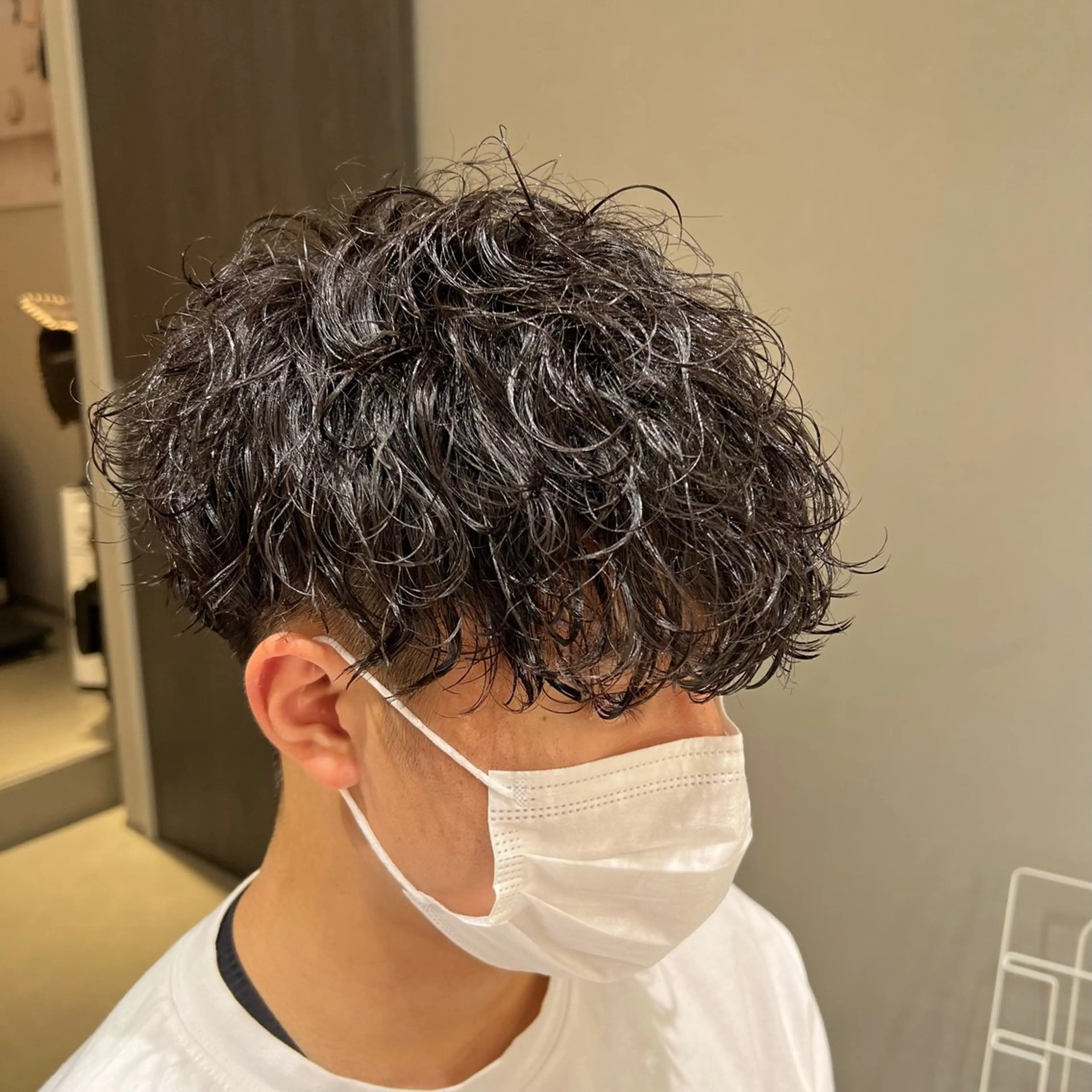 ショート パーマ メンズ カット パーマ unopulir Vamos店所属・梅田茶屋町メンズ 専門美容師 山元一平のヘアスタイル