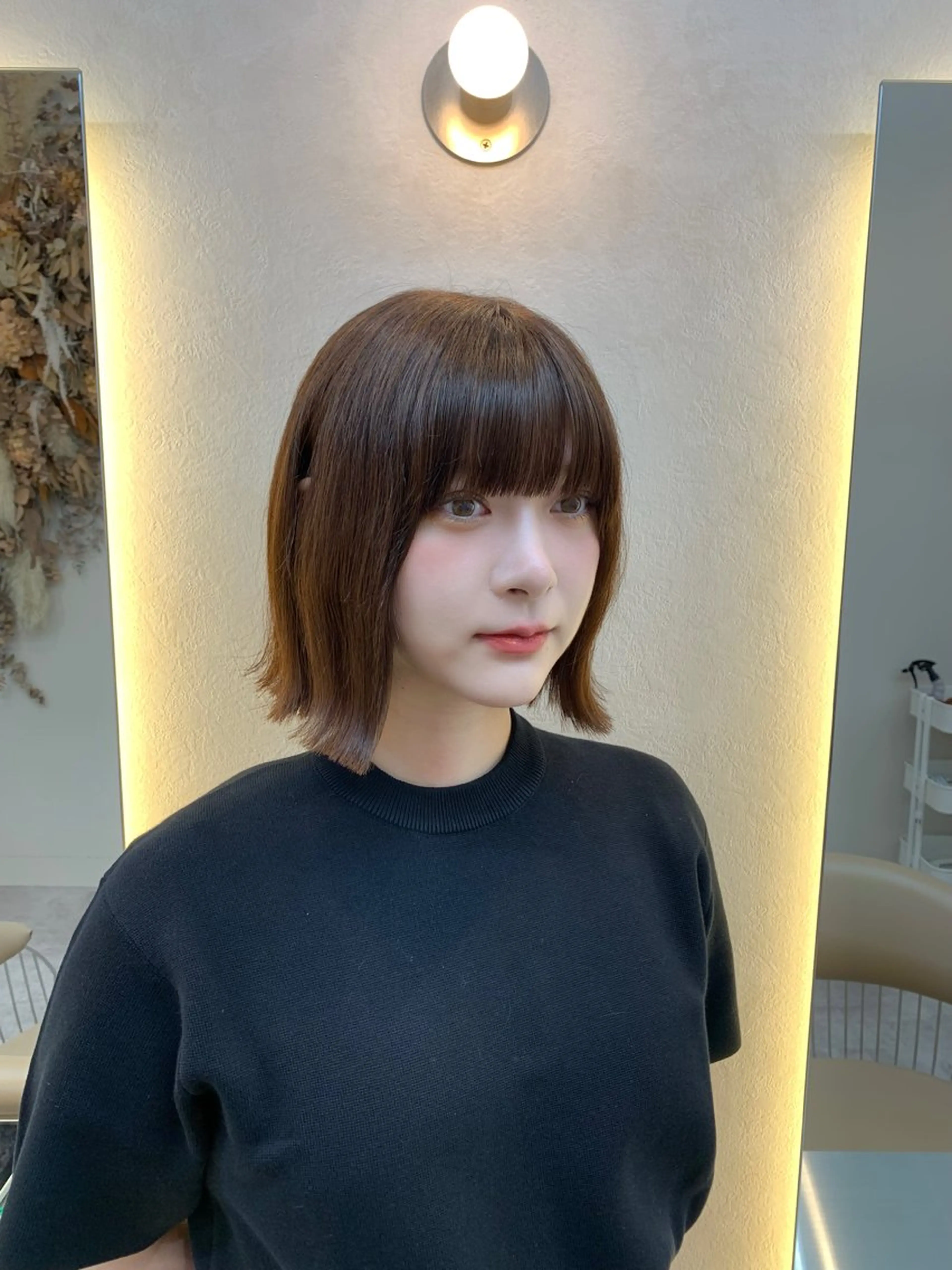 ミディアム カット ヘアカラー トリートメント Hello by Sea所属・レイヤー/ボブ/艶髪 /顔周り/伊藤　勇司のヘアスタイル
