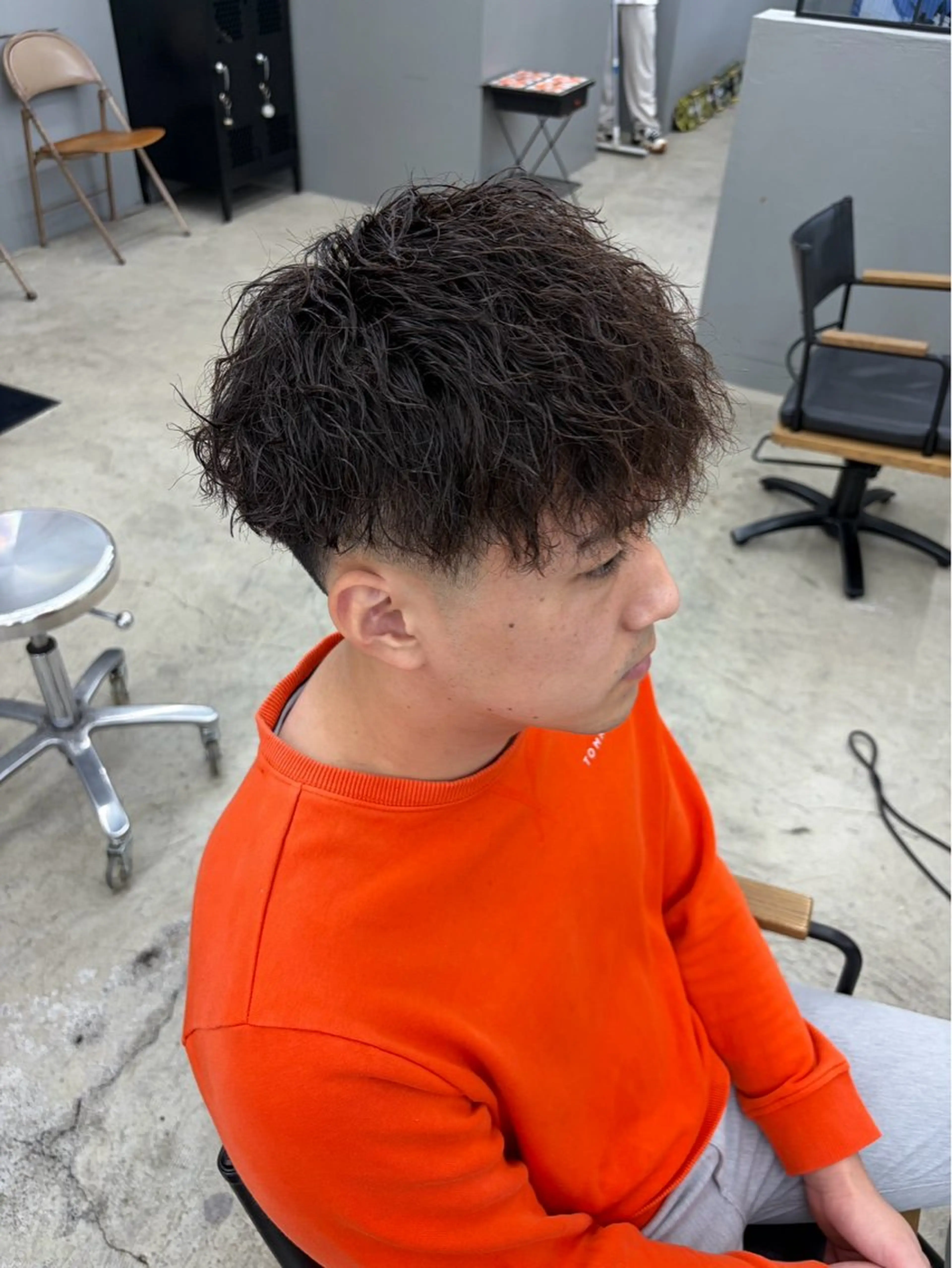 パーマ メンズ カット パーマ メンズ専門サロン wokeのヘアスタイル