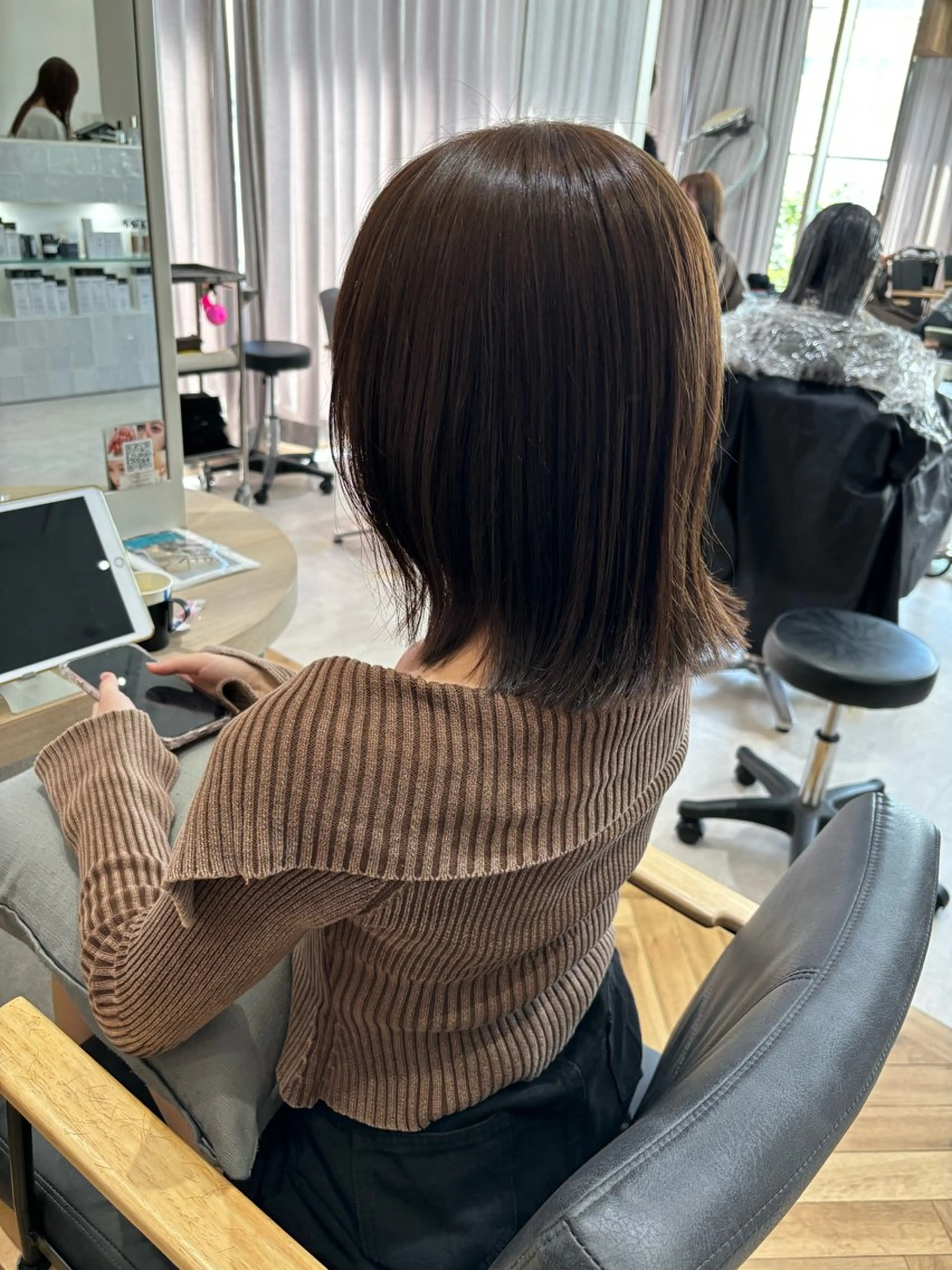 ミディアム アッシュ Asumi 髪質改善のヘアスタイル