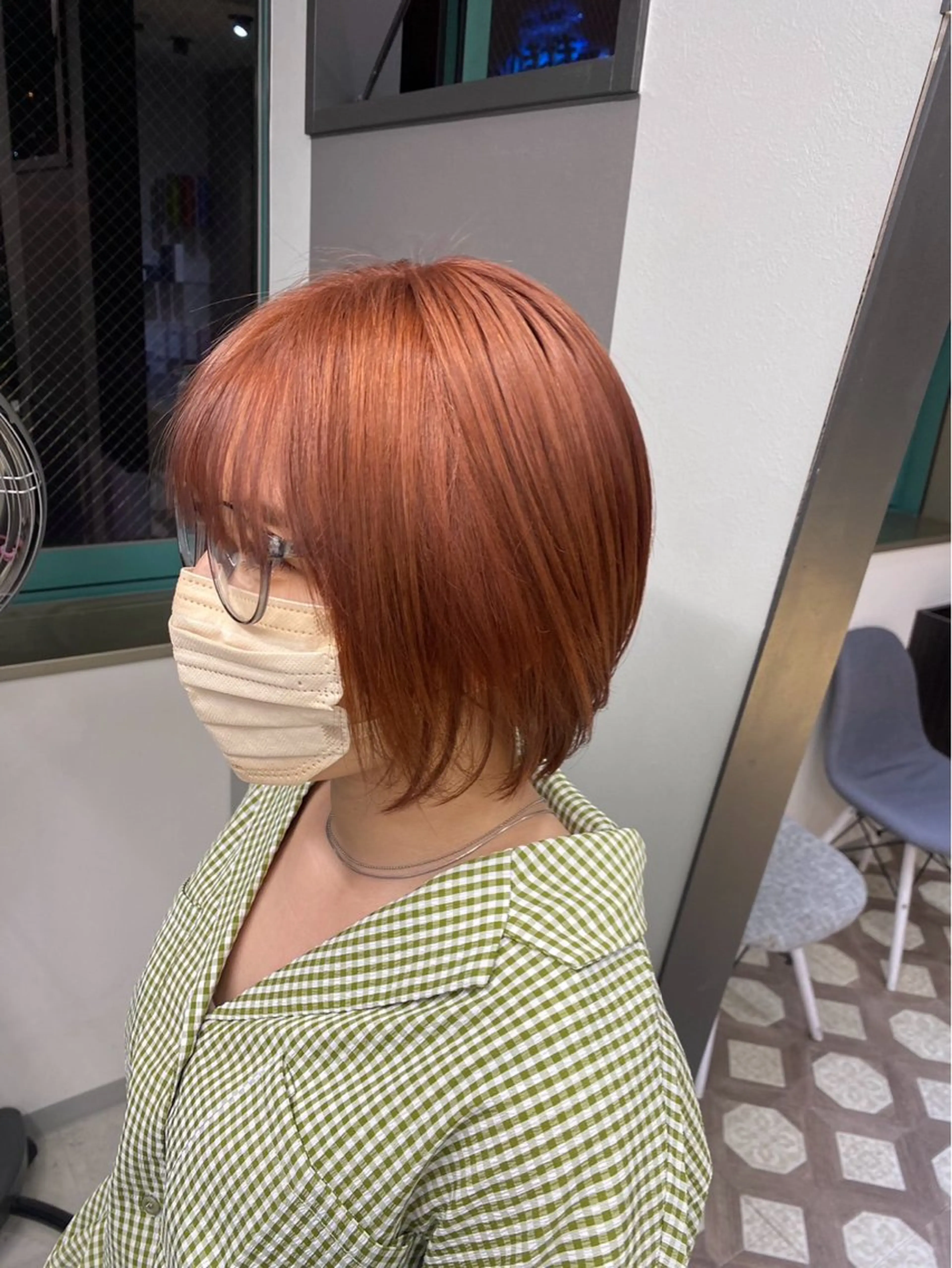 ショート カラー カット ヘアカラー トリートメント バレイヤージュ/ ミルクティーベージュのヘアスタイル