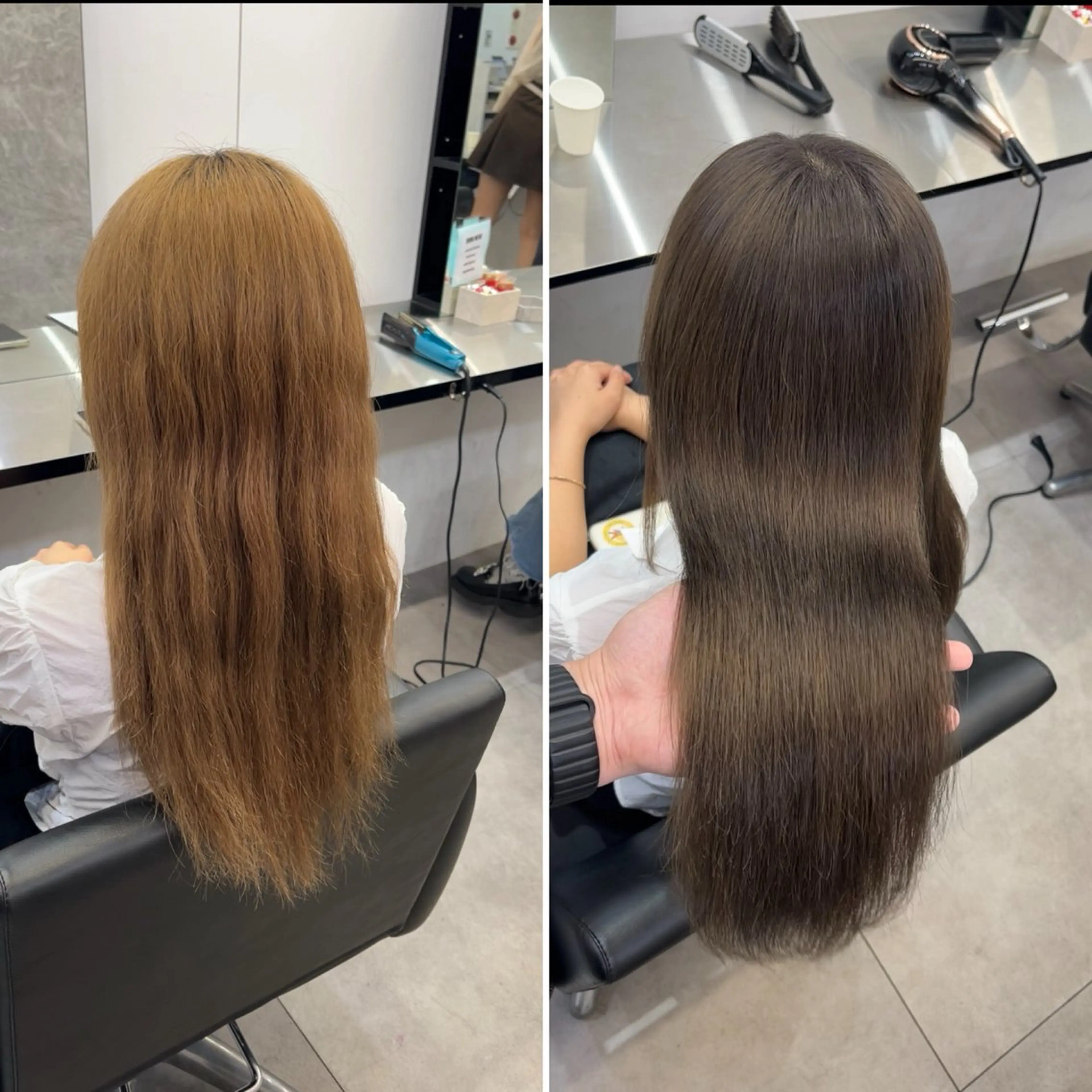 ロング カット ヘアカラー 縮毛矯正 トリートメント 【髪質改善】縮毛矯正 /core梅田/西尾のヘアスタイル