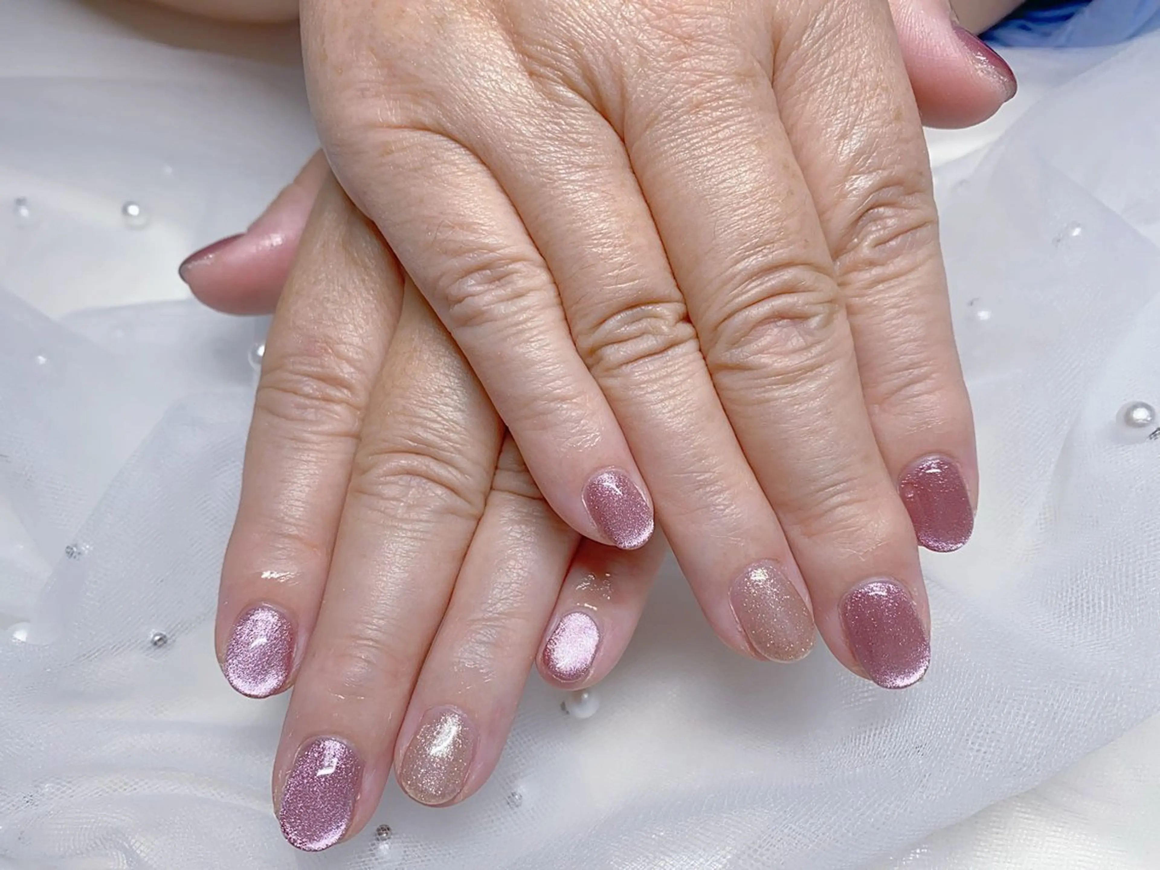 ネイル パープル ハンドネイル Jasmine nailsalon所属・ジャスミン ネイルサロンのネイルデザイン