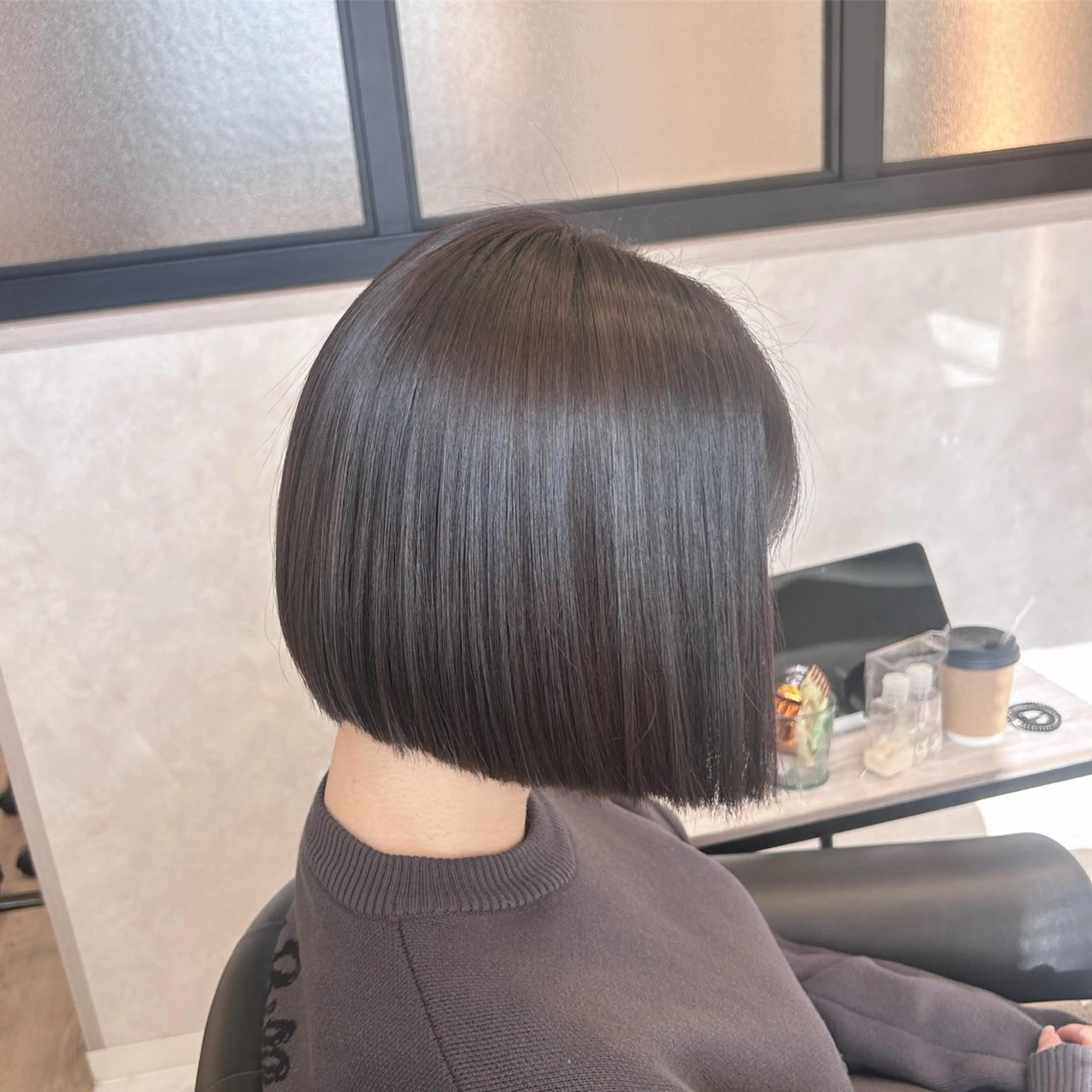 ショート カラー カット ヘアカラー トリートメント &chaLme   心斎橋所属・emi/髪質改善/ 韓国風/艶カラーのヘアスタイル