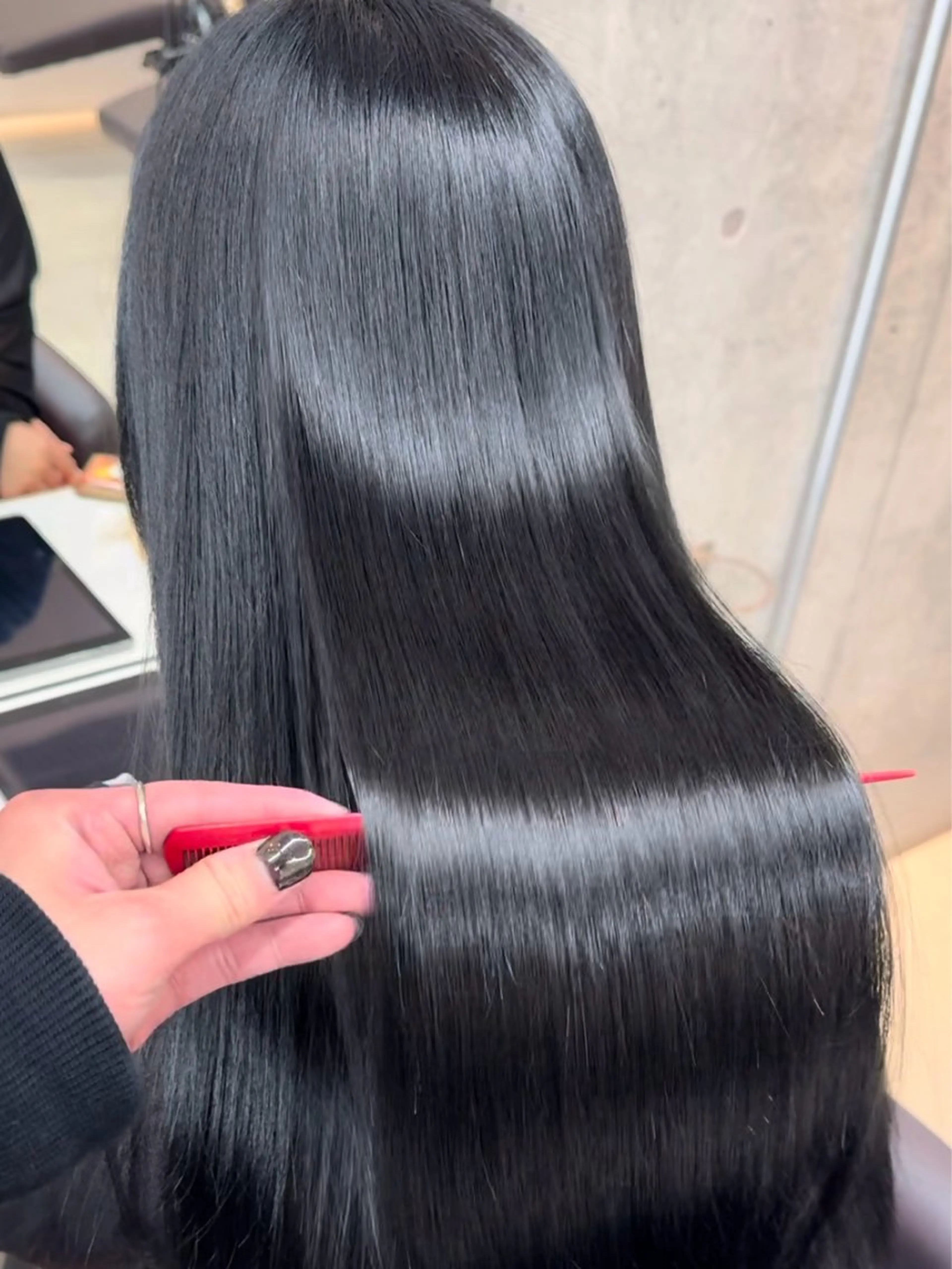 ロング 縮毛矯正 カット 縮毛矯正 トリートメント うる艶ヘア♡韓国好き 透明感　shotaのヘアスタイル