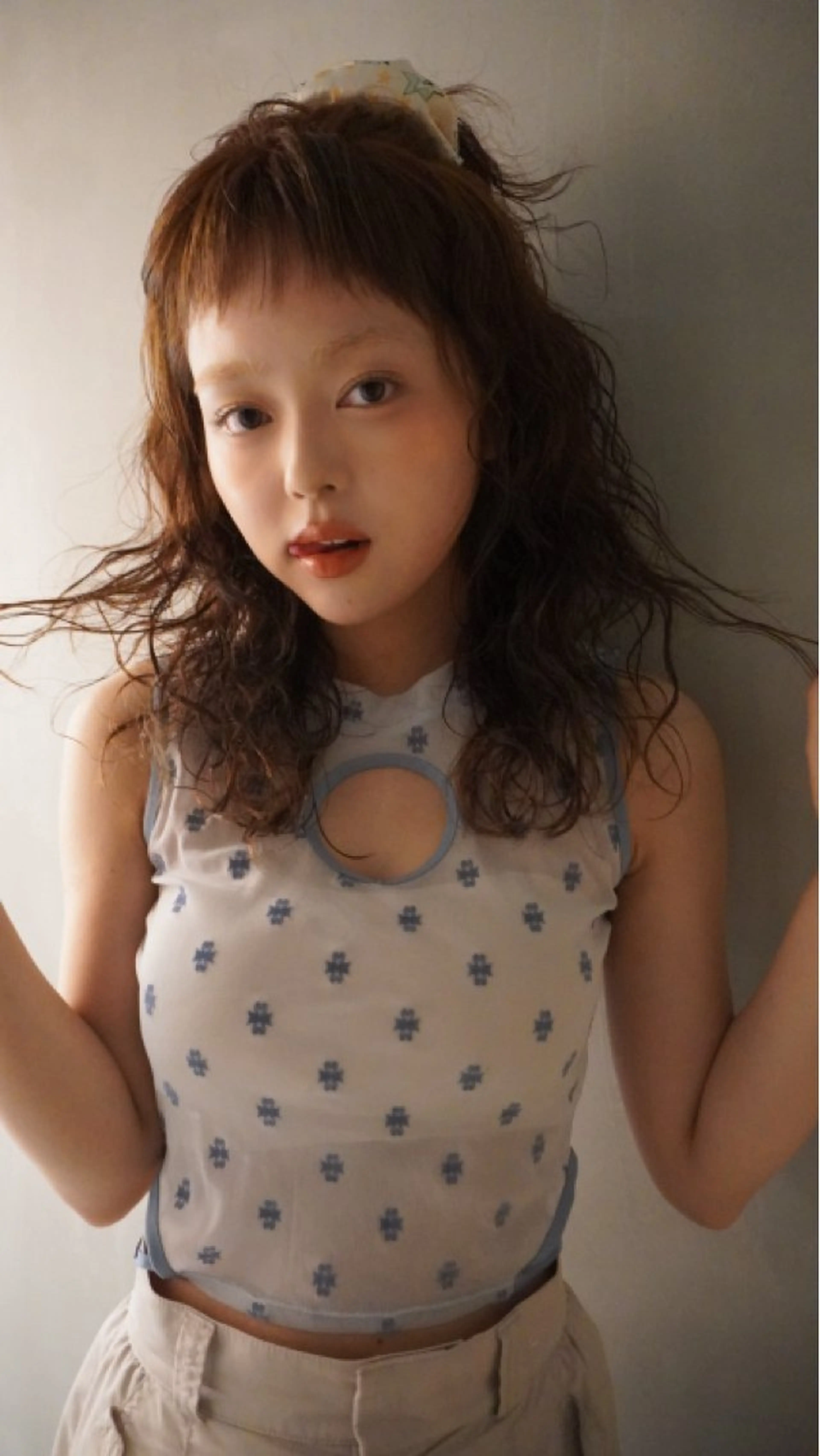 セミロング カラー パーマ hinata/ ハイトーンカラー🪽のヘアスタイル