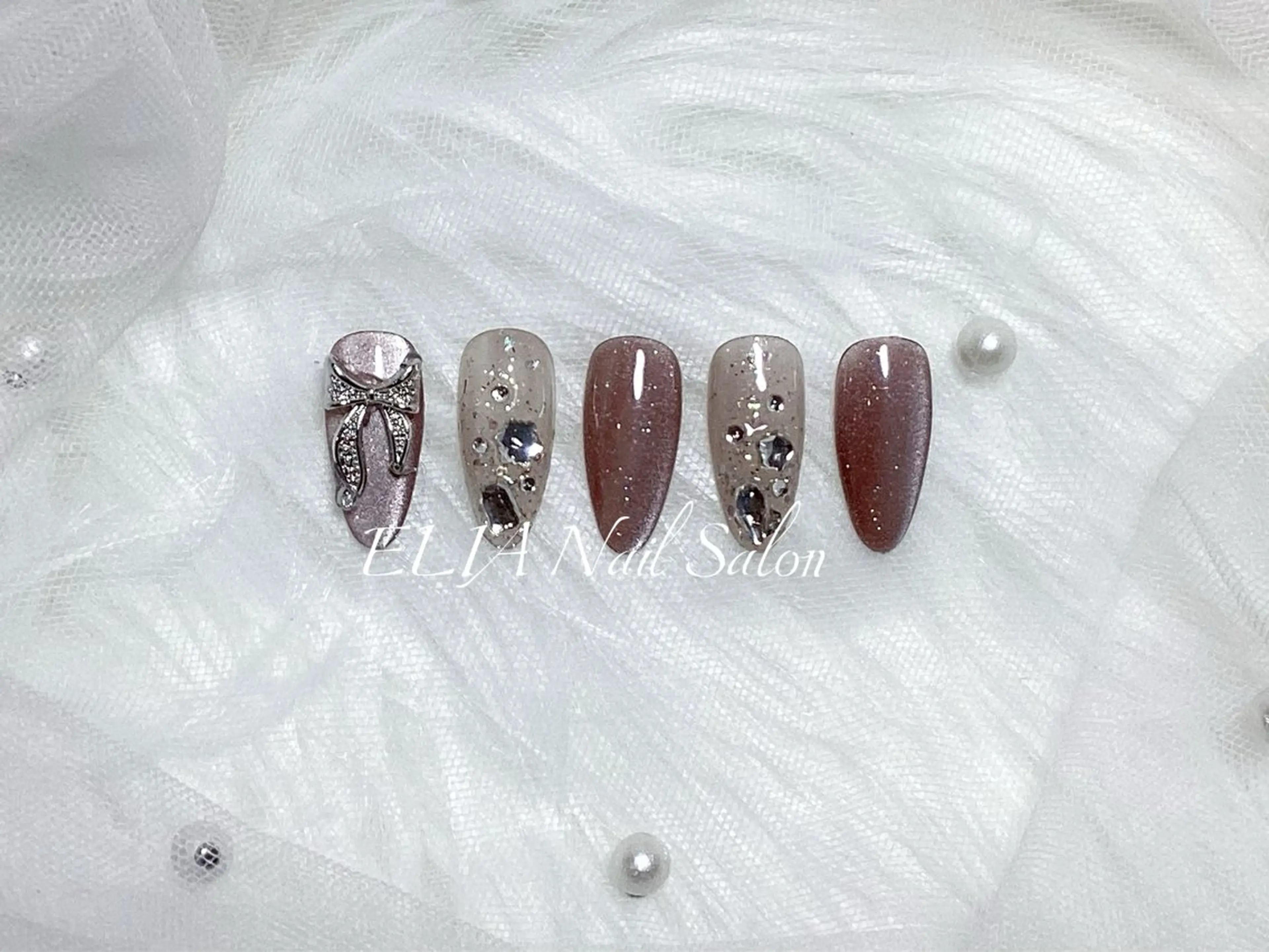 ミディアム ハンドネイル ELIA【エリア】 nailsalonのネイルデザイン