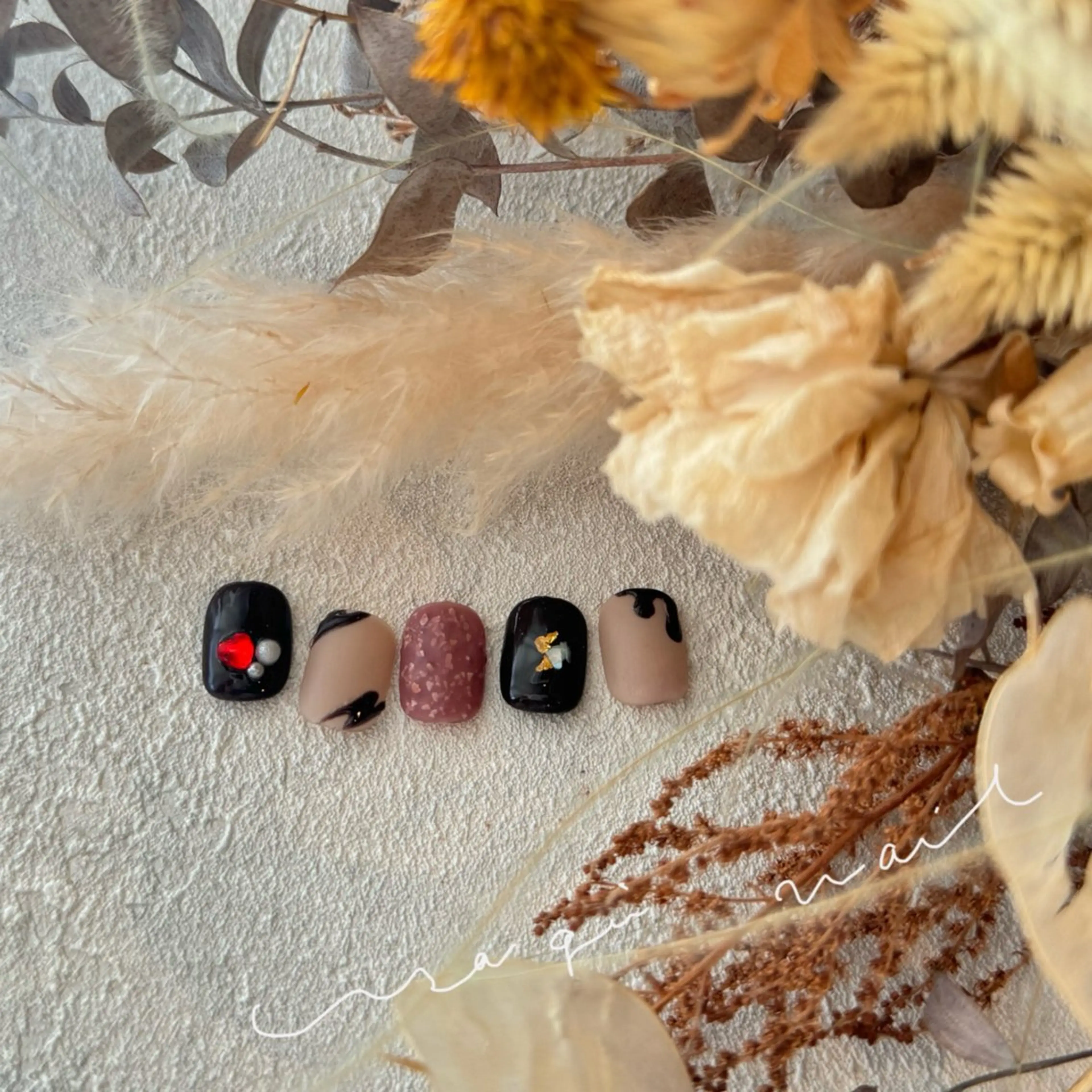 ネイル バレンタイン ハンドネイル usagi nailのネイルデザイン