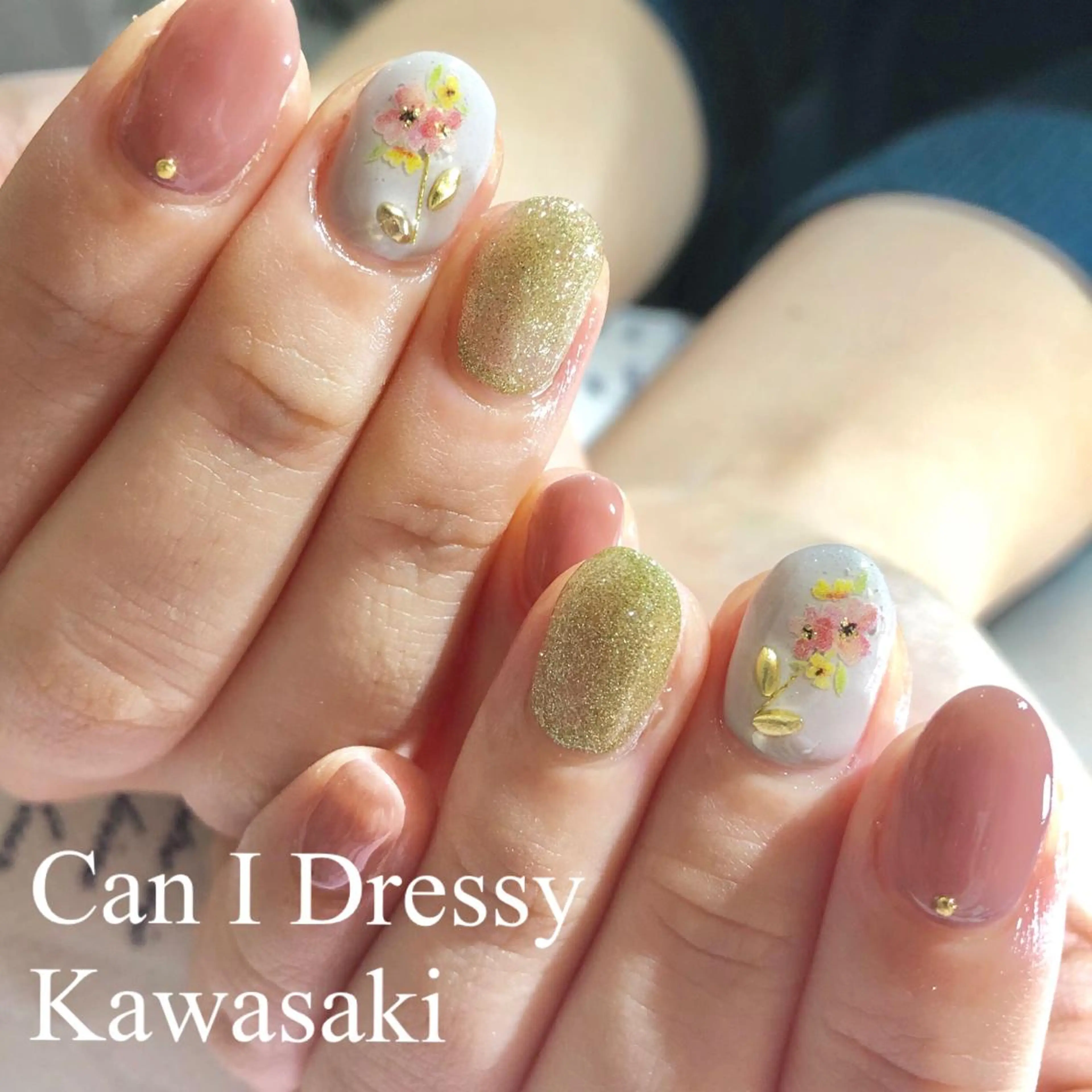 ネイル フラワーネイル ハンドネイル Can I 川崎店 三島 久美子のネイルデザイン