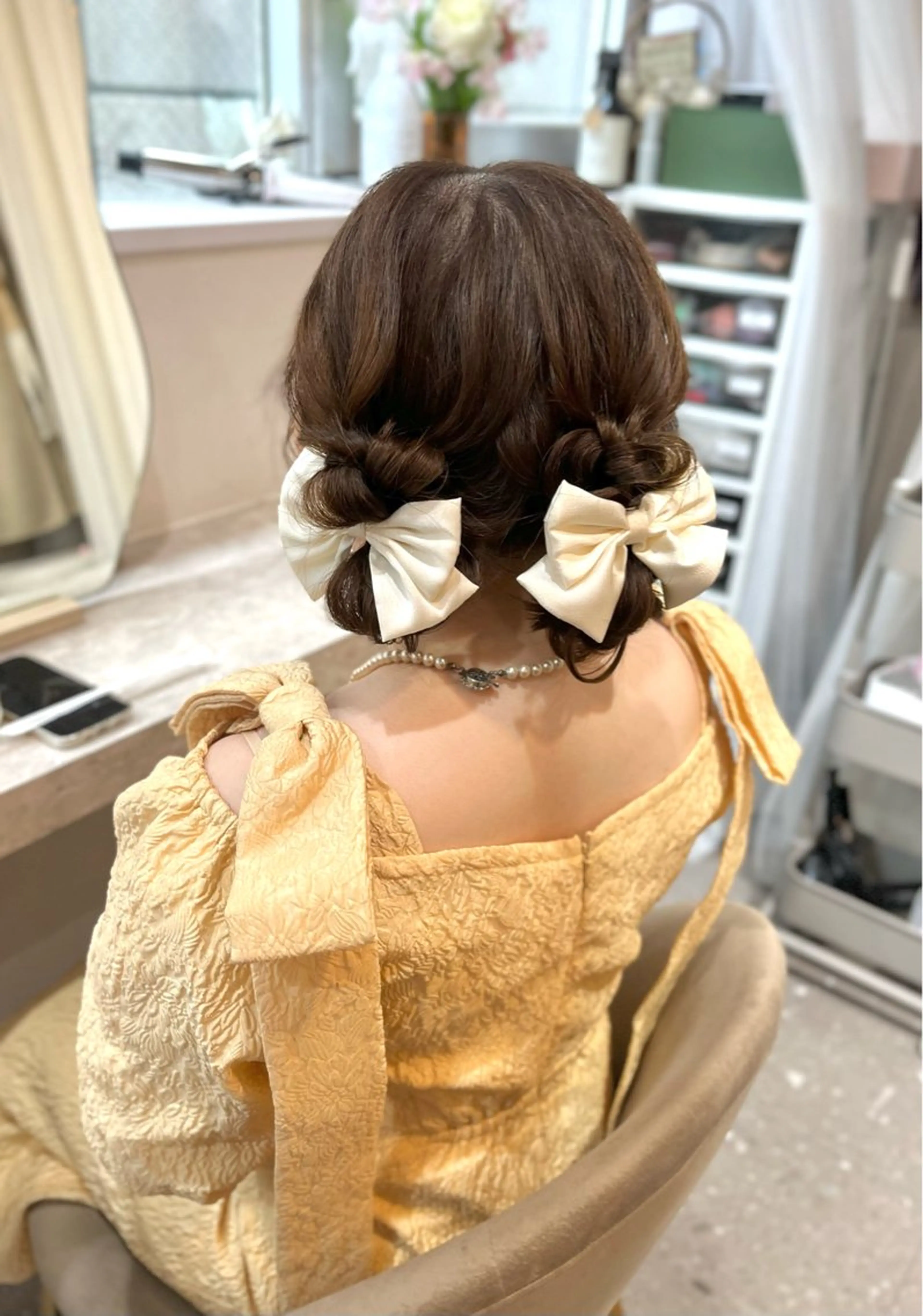 セミロング ヘアアレンジ ヘアセット Mila Akariのヘアスタイル