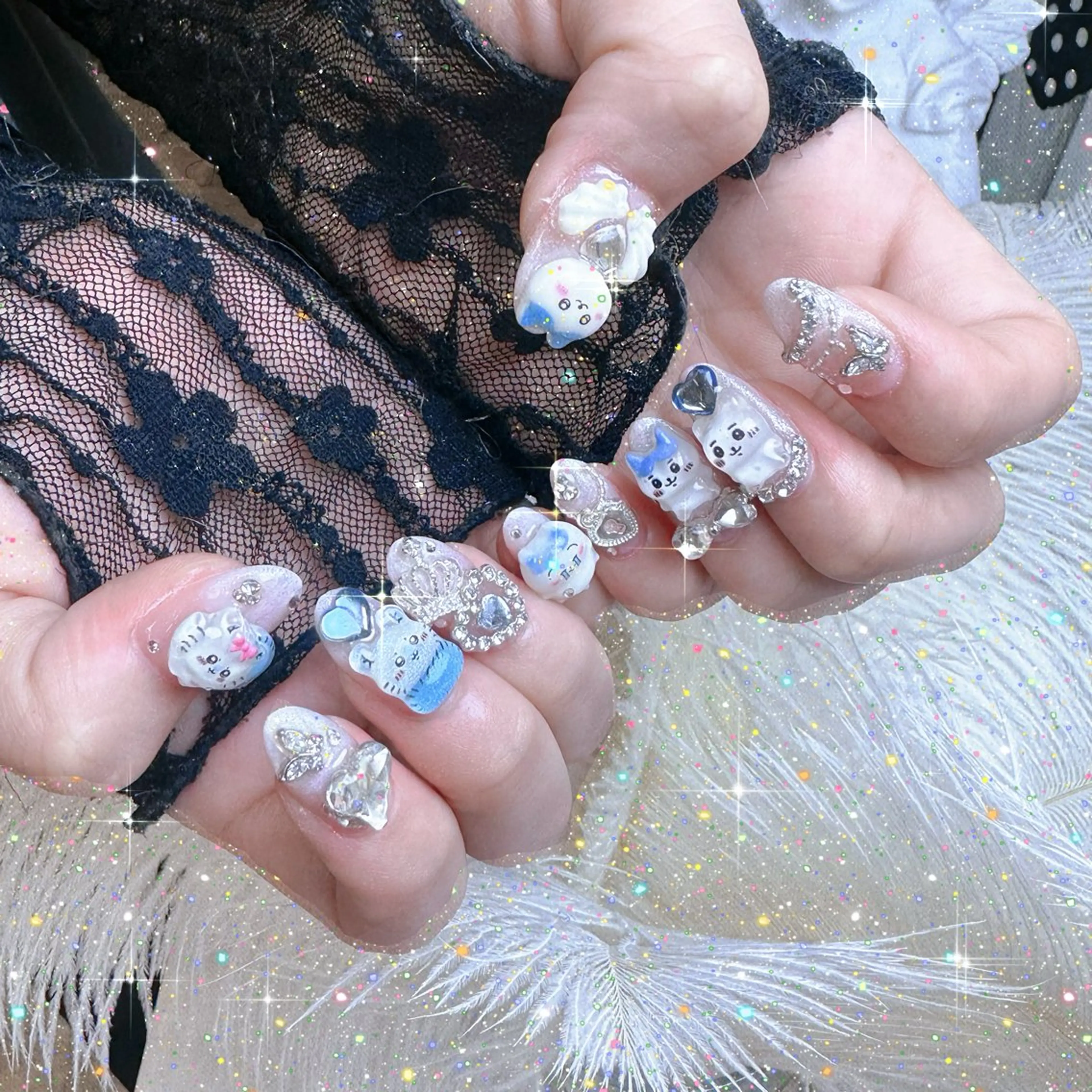 ネイル ハート 韓国ネイル スカルプネイル 夏ネイル ワンホンネイル ハンドネイル MELODY BEAUTY SALON所属・Melody  スカルプ専門店のネイルデザイン