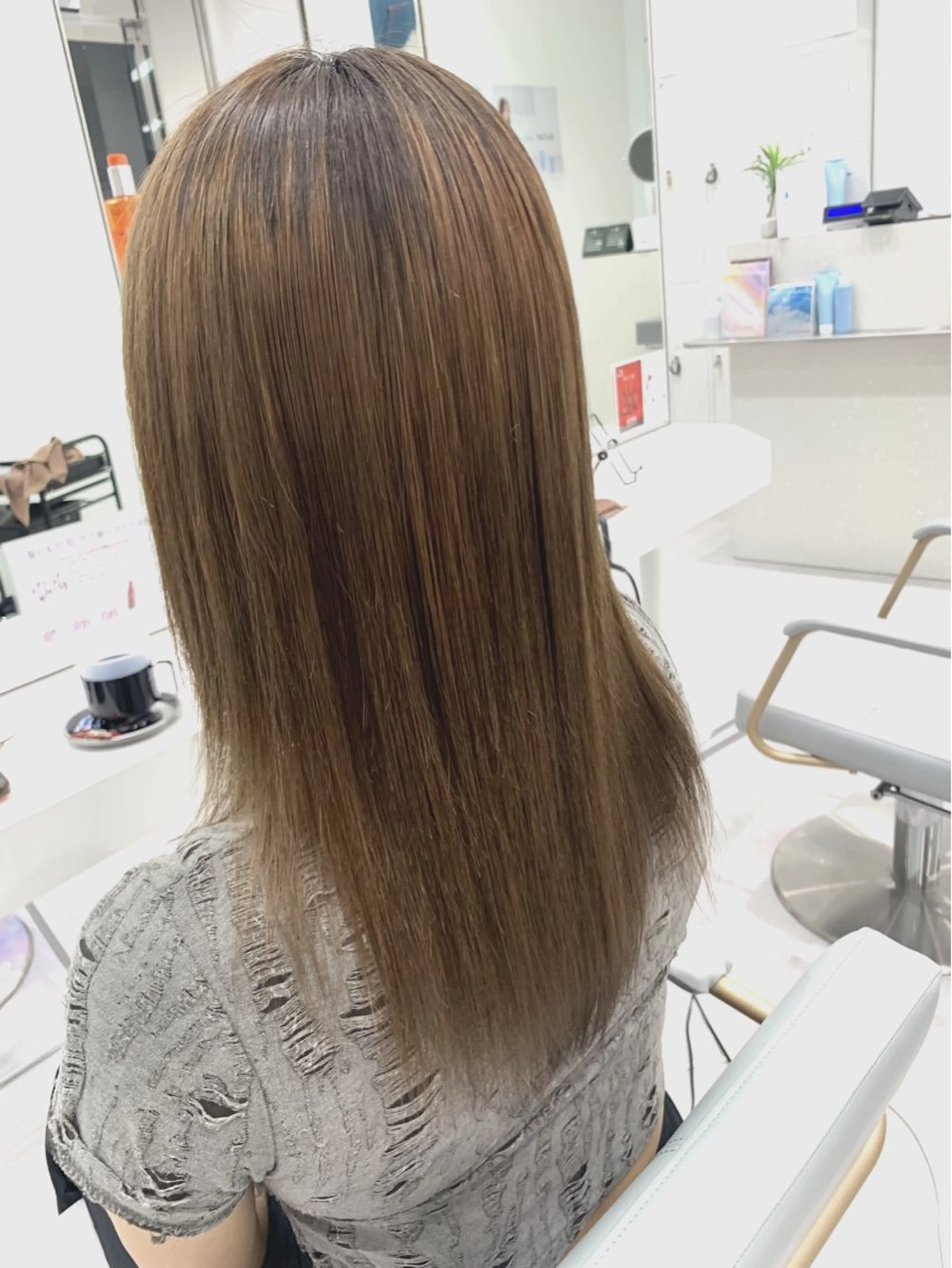 ロング パーマ 縮毛矯正 トリートメント 🌈ブリーチ縮毛矯正 相原慎🌈のヘアスタイル