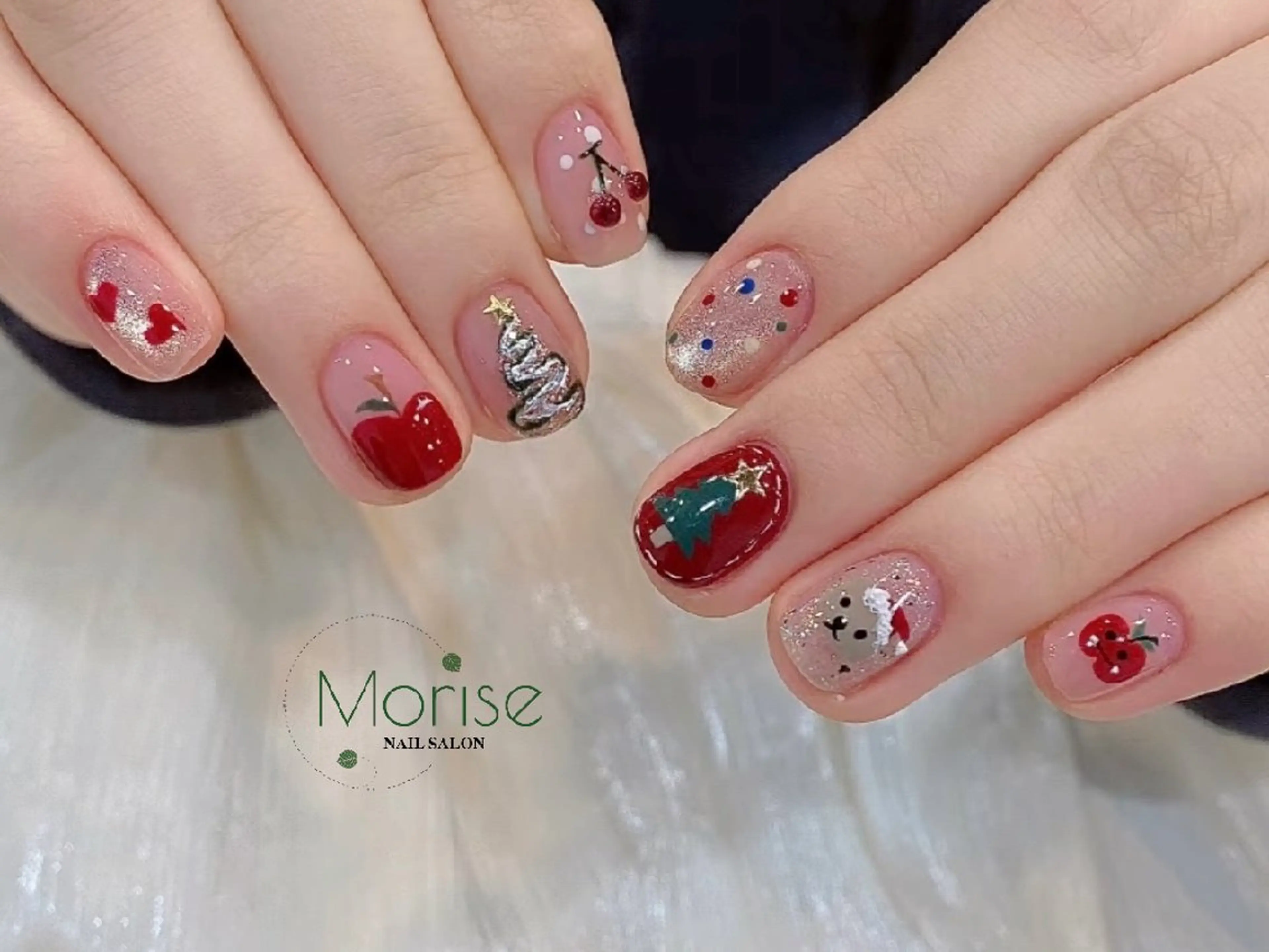 ネイル フットネイル フレンチネイル ジェルネイル ガラスフレンチ 韓国ネイル ハンドネイル ハンドケア MoriseNail 表参道のネイルデザイン