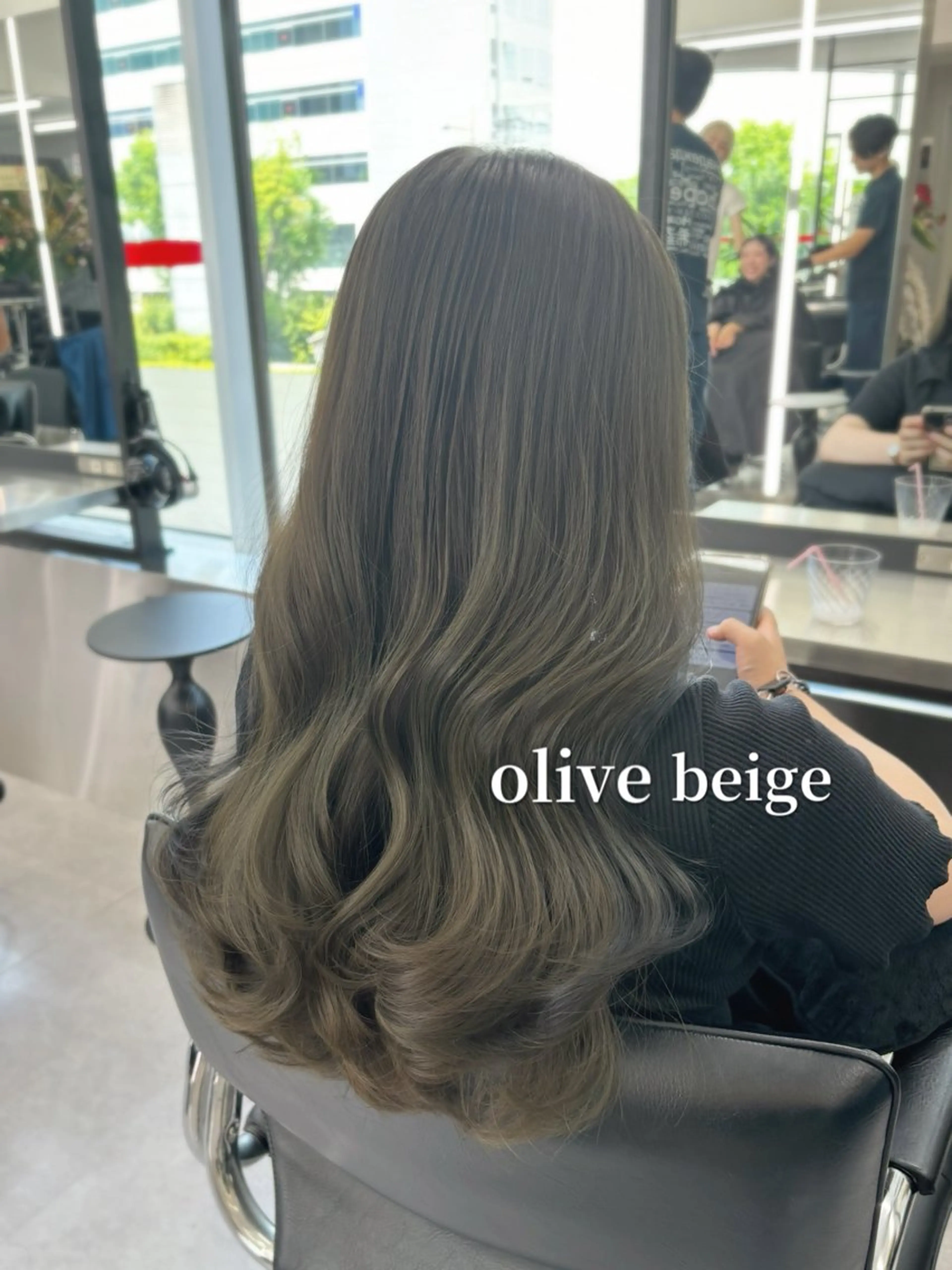 ロング カラー ヘアカラー トリートメント ブリーチなしレイヤー 髪質改善/韓国ヘアのヘアスタイル