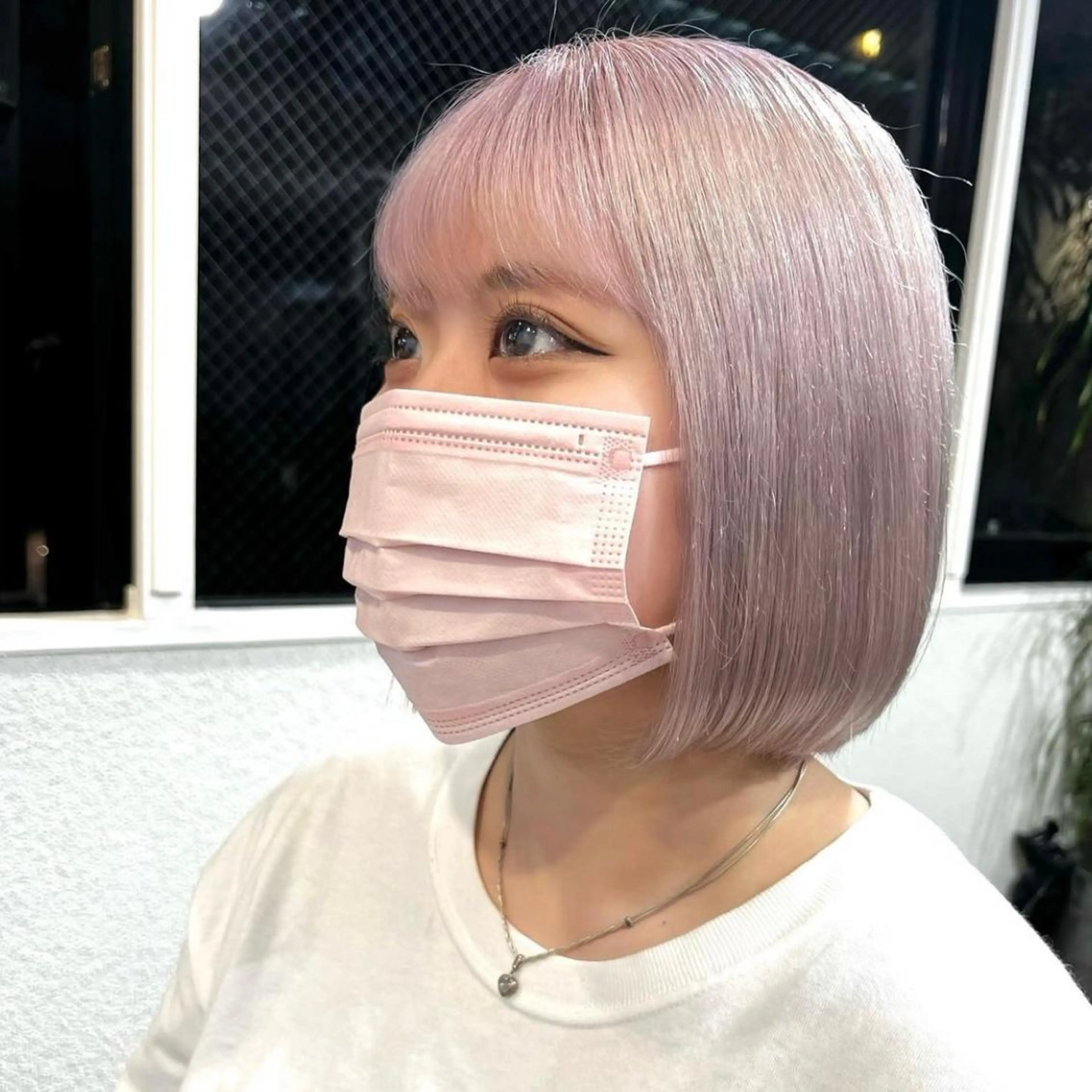 ミディアム カラー ピンクカラー 韓国 /男女🆗 細江　美紅のヘアスタイル