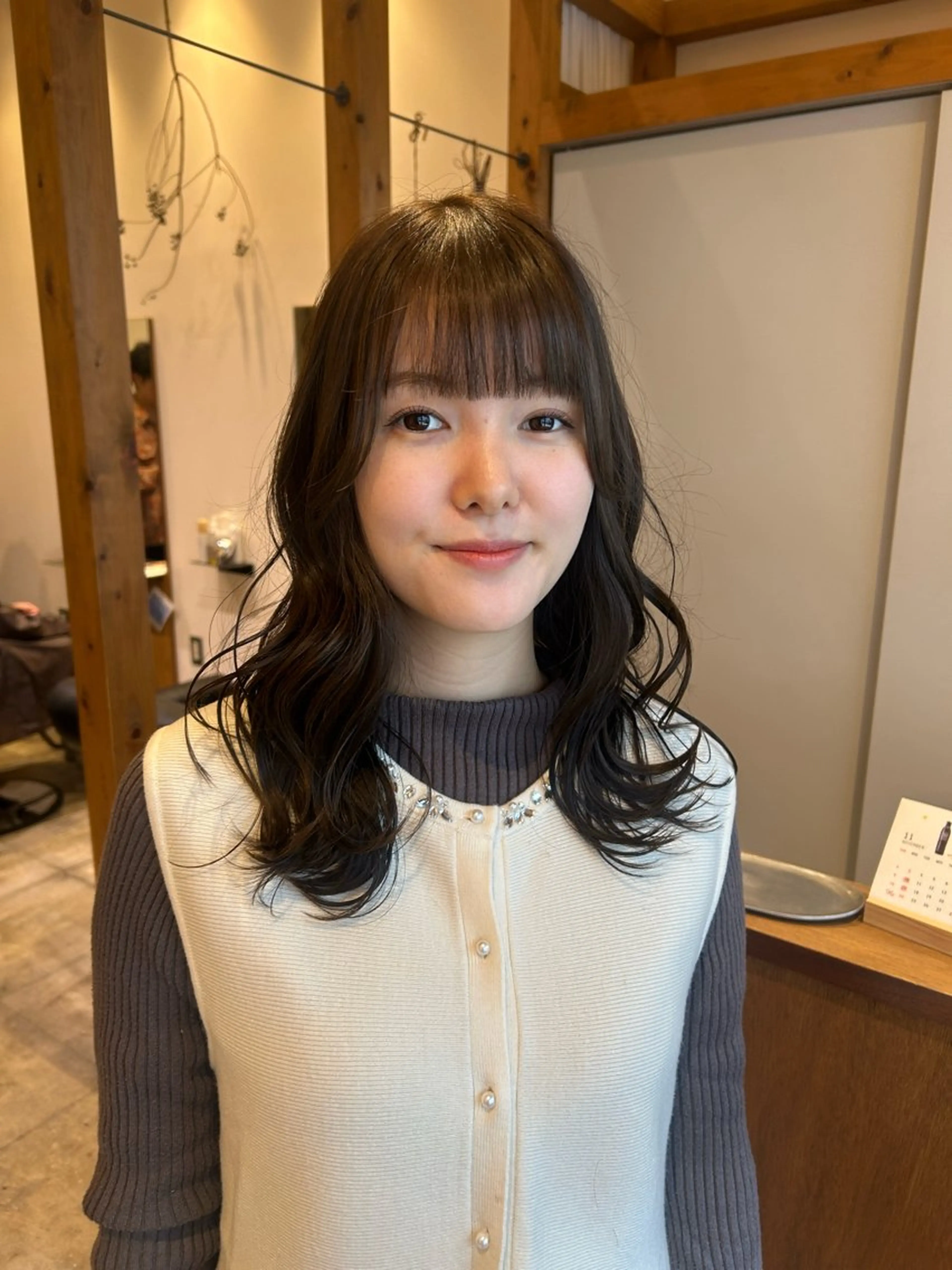 ロング カラー カット ヘアカラー トリートメント ENIF ツキのヘアスタイル