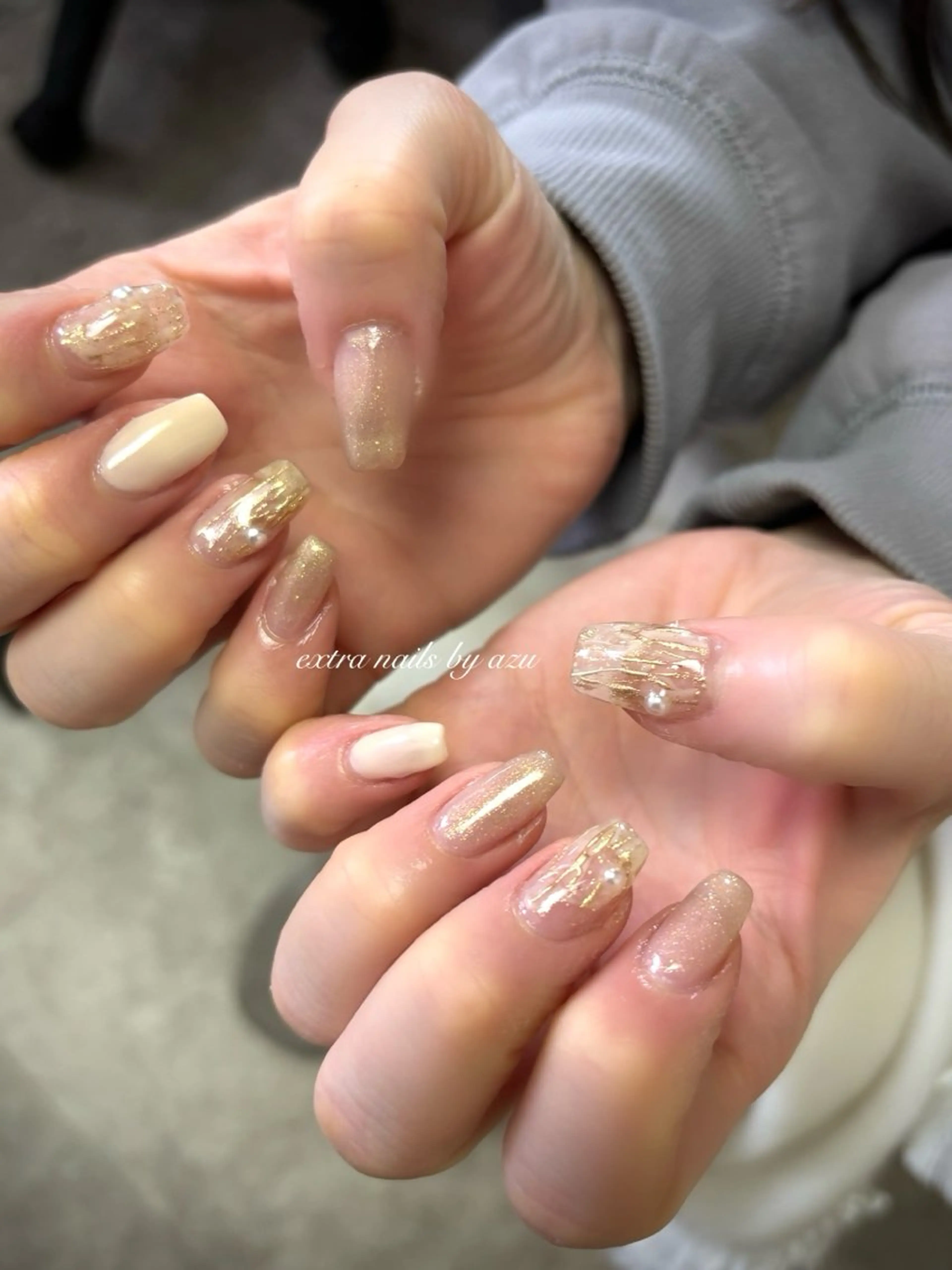 ネイル ハンドネイル extranails /wax　azuのネイルデザイン