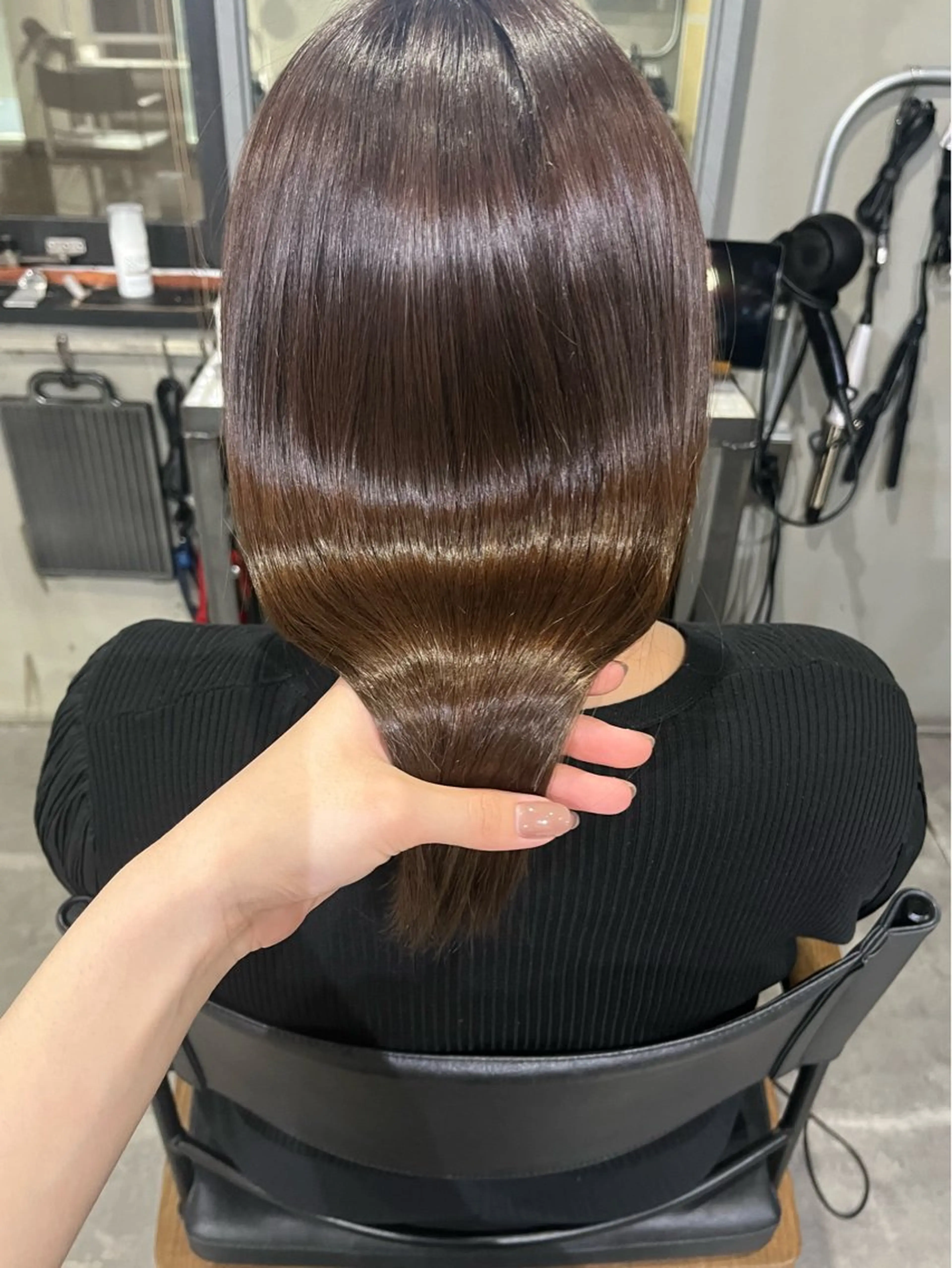 ミディアム カラー ベージュカラー 髪質改善 トリートメント ヘアカラー トリートメント 🫧透明感カラー🫧 小亀 日菜のヘアスタイル