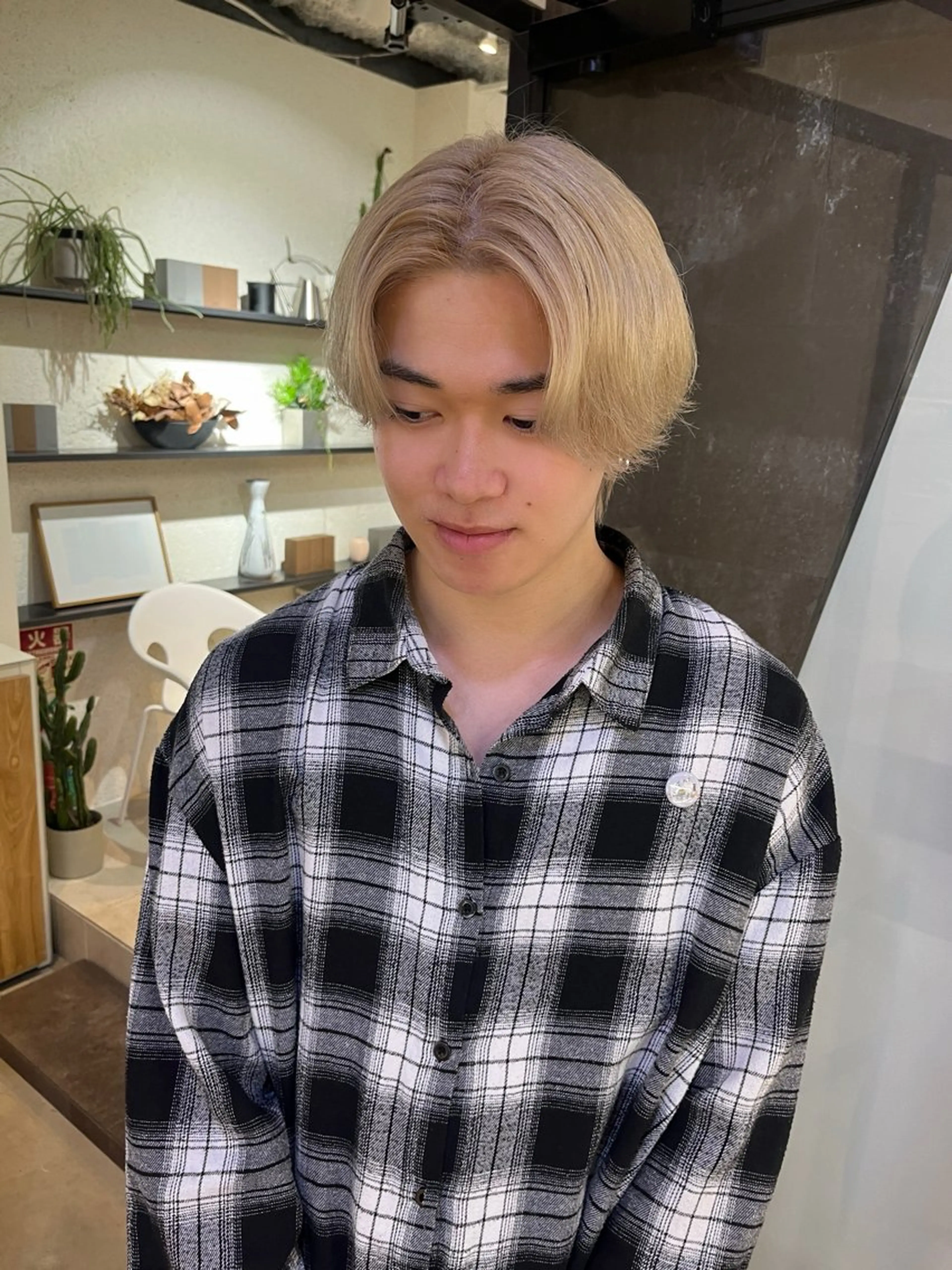 ショート カラー メンズ ヘアカラー SEAM所属・いぶ /札幌美容師のヘアスタイル