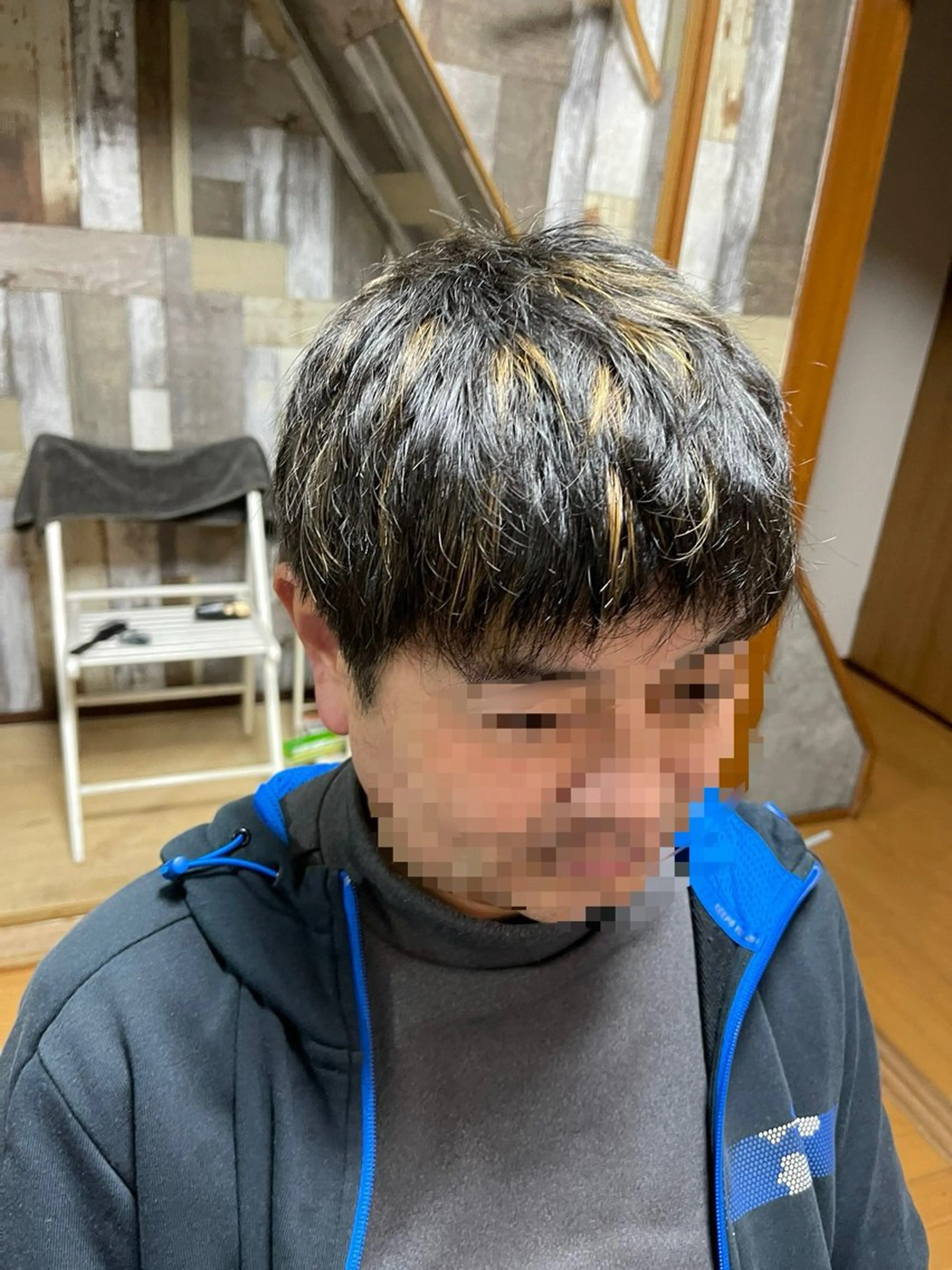 ショート カラー メンズ メンズハイライト ハイライトカラー ハイライト カット ヘアカラー トリートメント spaski所属・メンズ特化型/永井 友貴のヘアスタイル