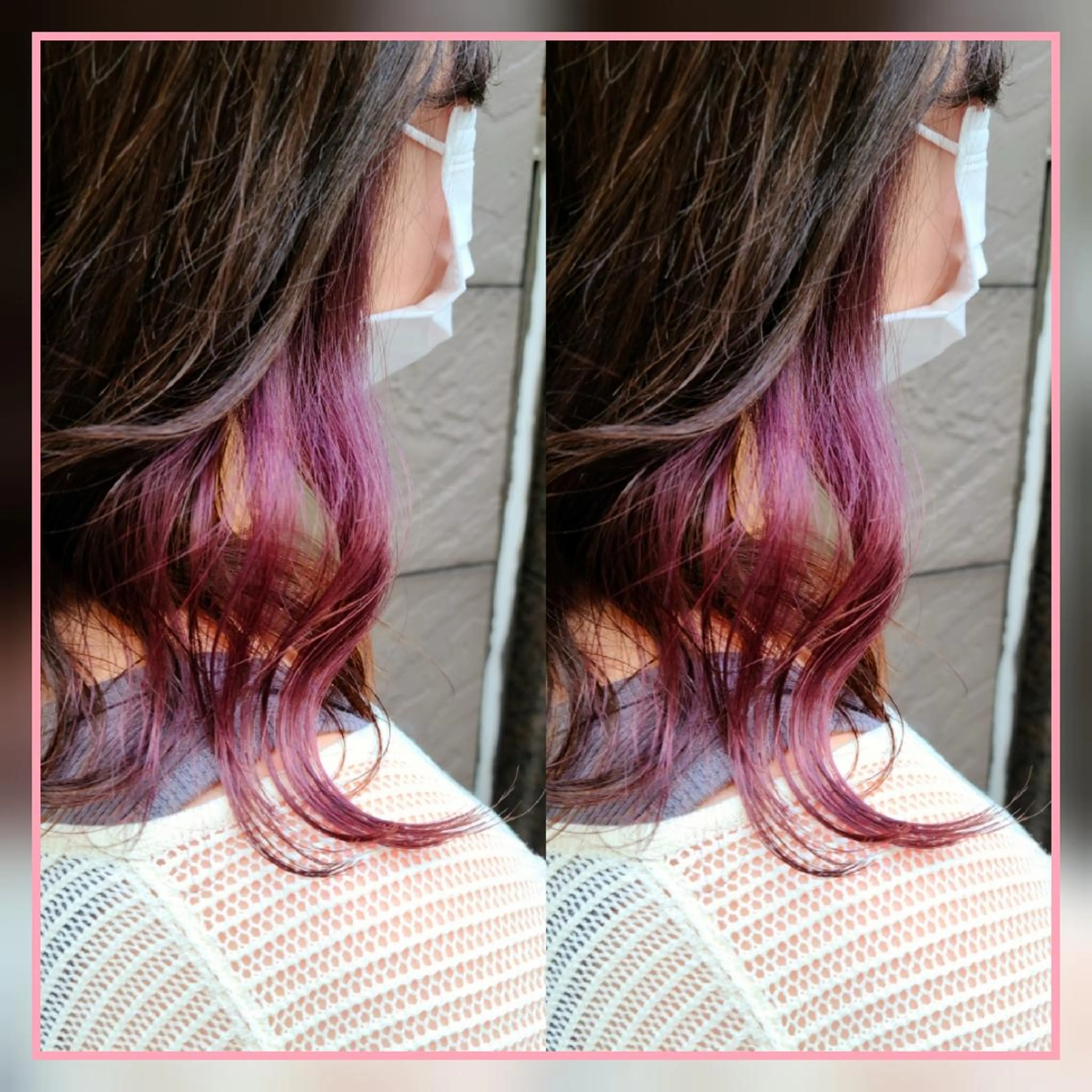 ミディアム カラー ブリーチ インナーカラー ラベンダーカラー ラベンダーピンク ピンクカラー [Lil by  JIL BLAN]所属・田中 孝征のヘアスタイル