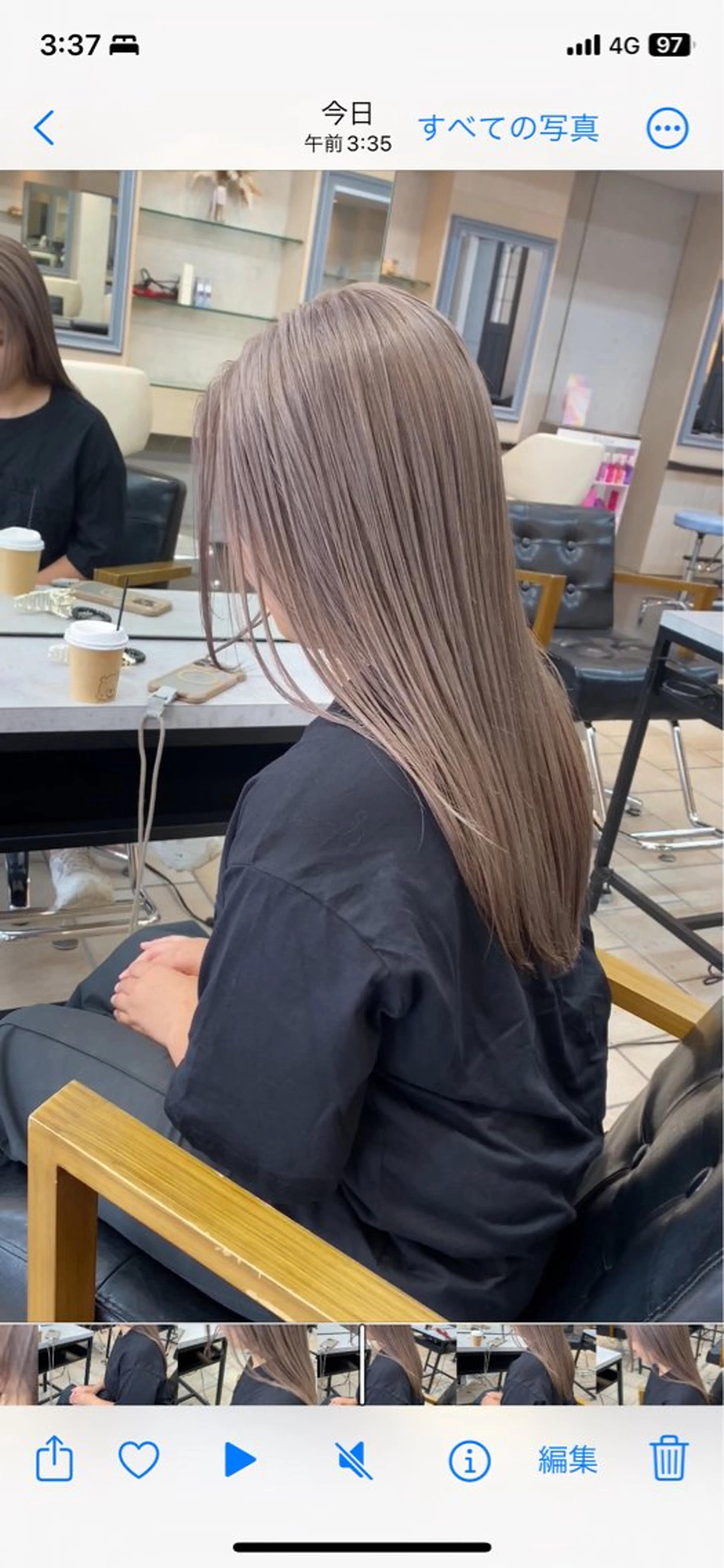 ロング カラー グレージュ ミルクティーグレージュ ✨原宿ハイトーン ブリーチ職人菊池のヘアスタイル