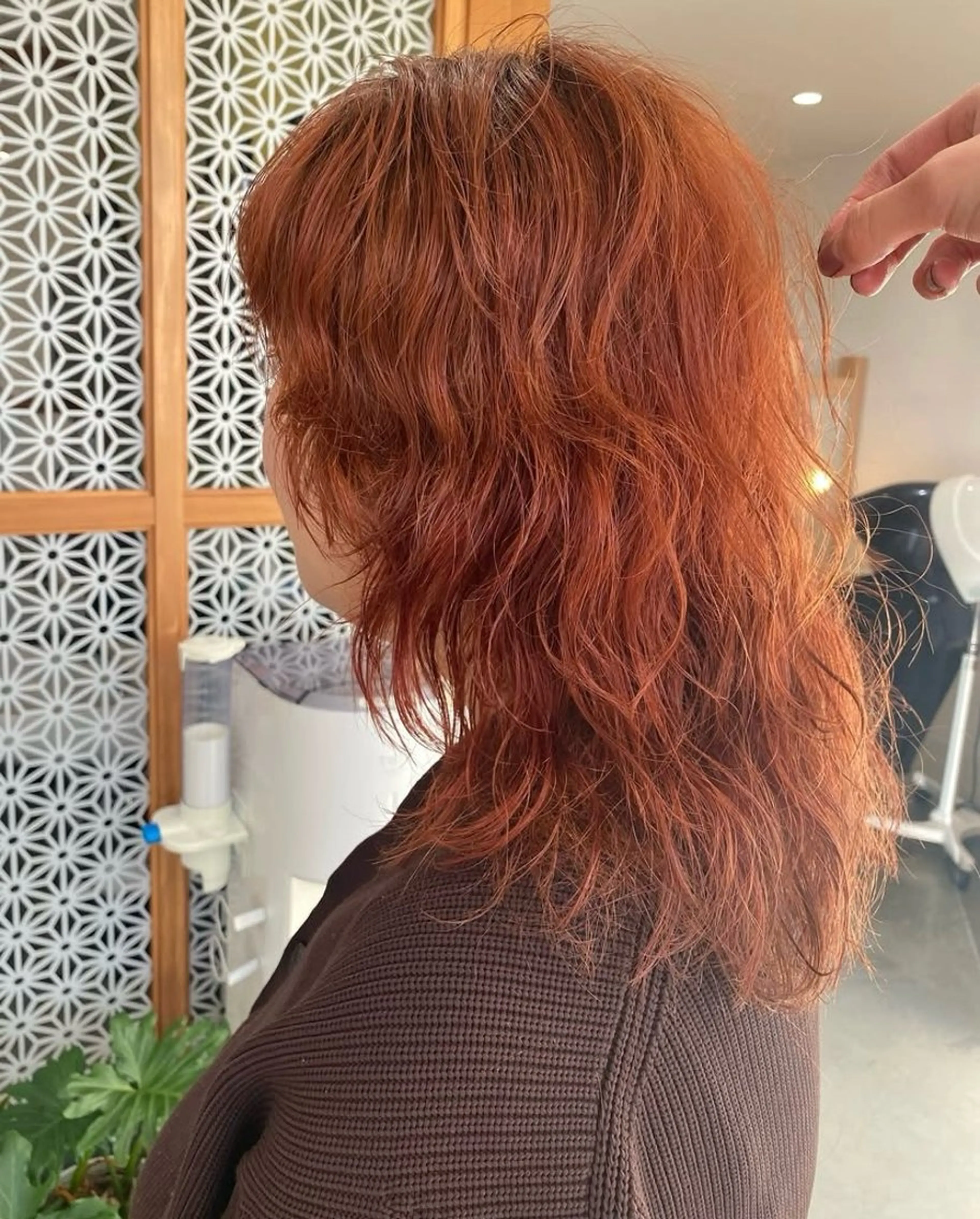 セミロング カラー ホリイ ハルカのヘアスタイル