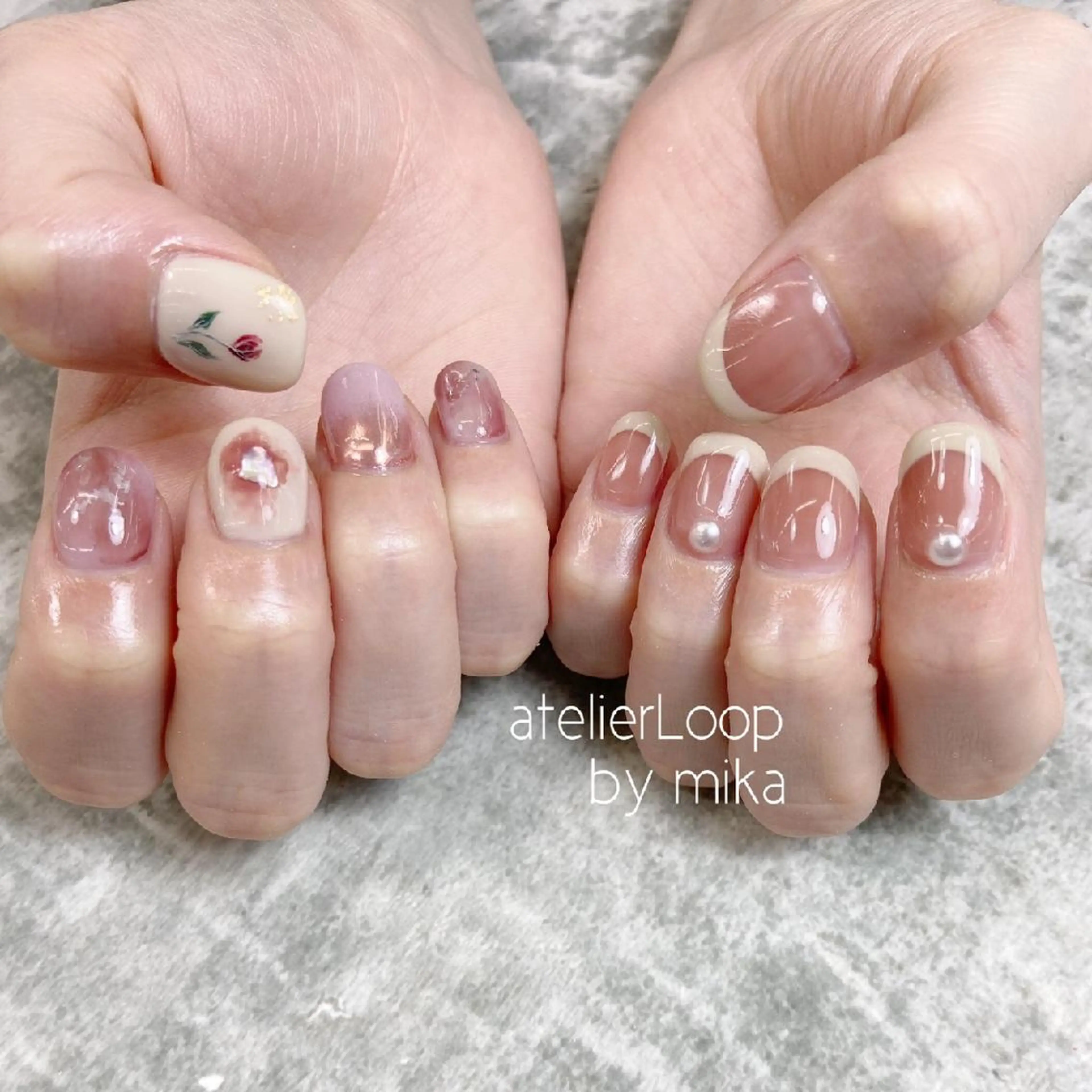 ネイル ハンドネイル atelierLoopbyshiho所属・atelier Loop♪MIKAのネイルデザイン