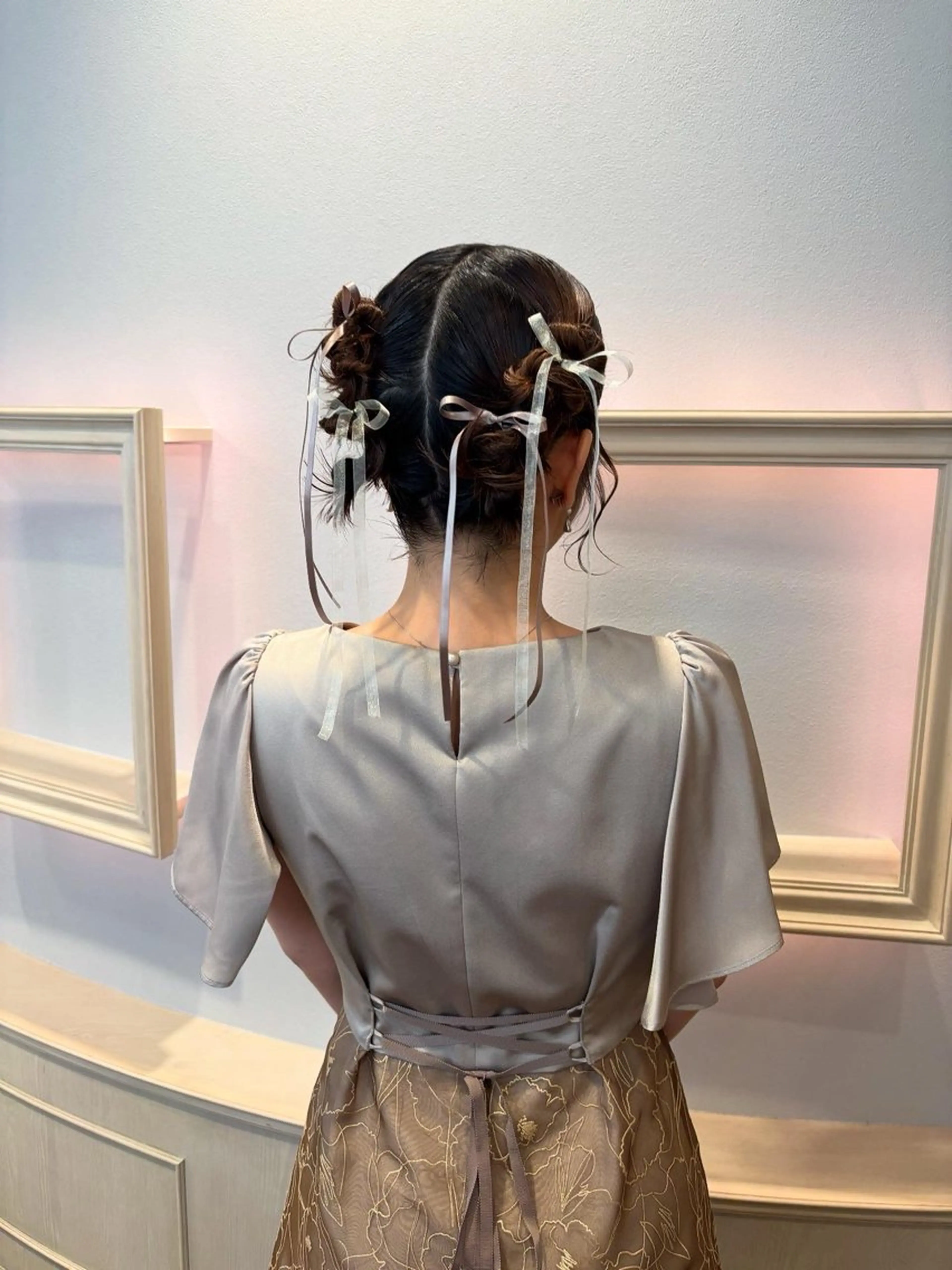 ヘアアレンジ 結婚式・ブライダル ボブ ヘアセット サソウ ユリエ🥥のヘアスタイル