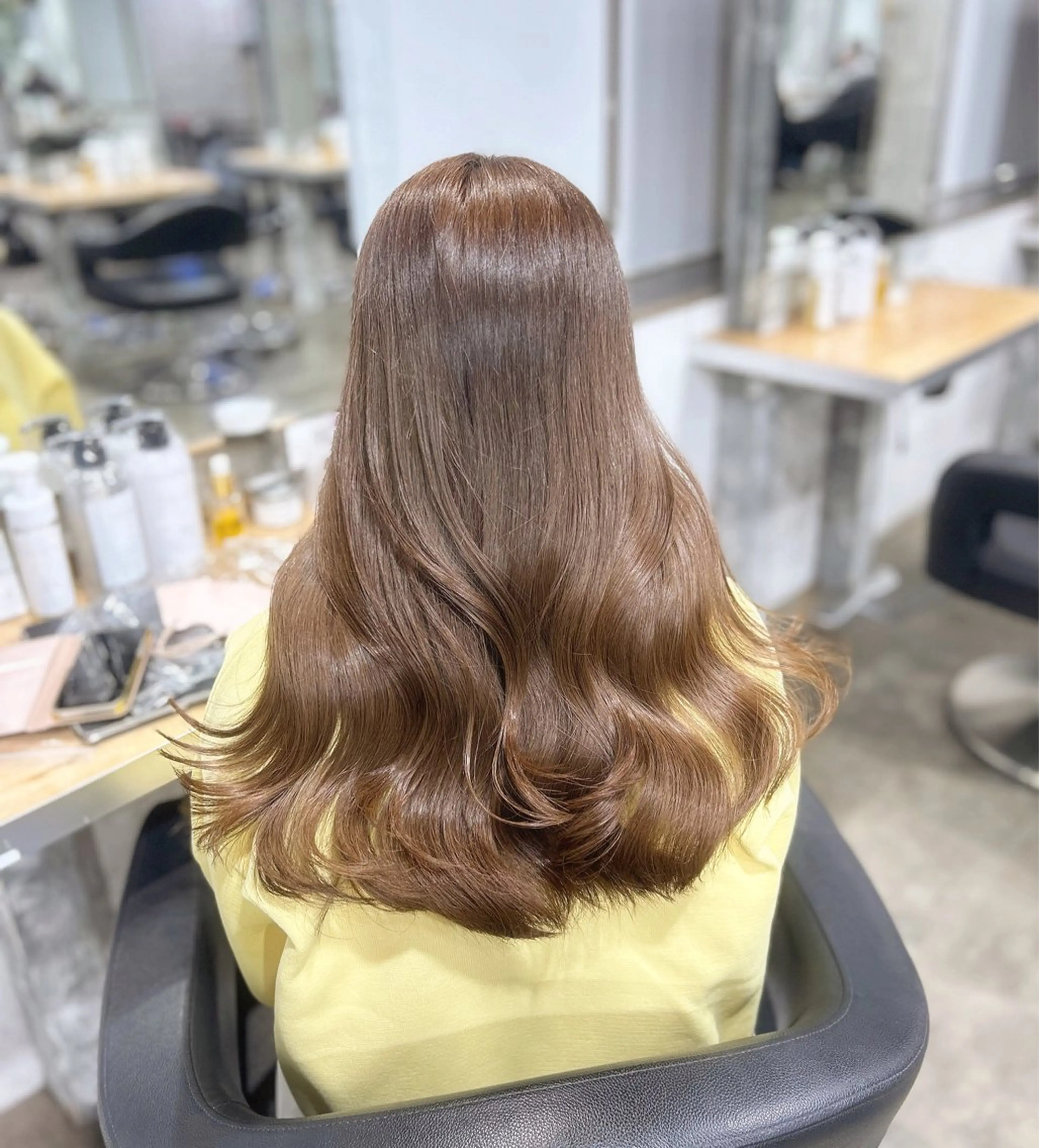 ロング カラー カット ヘアカラー トリートメント ヘアセット I'S.横浜所属・赤み消しカラー 🍀JUNKIのヘアスタイル