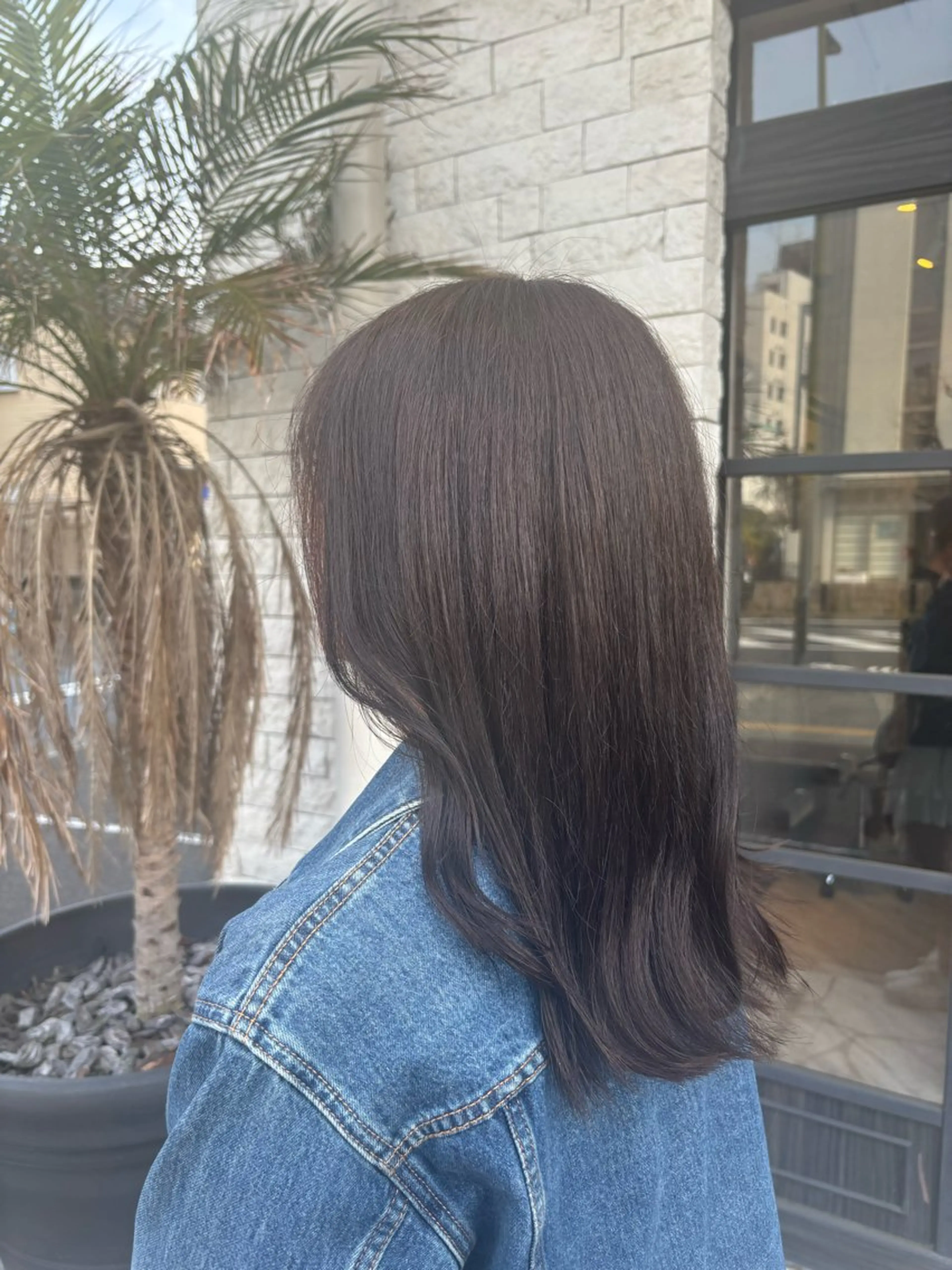 セミロング カラー アッシュ アッシュブラウン ブラウンカラー 韓国風ヘア 🫧‪大滝 いくみ🌿辻堂のヘアスタイル