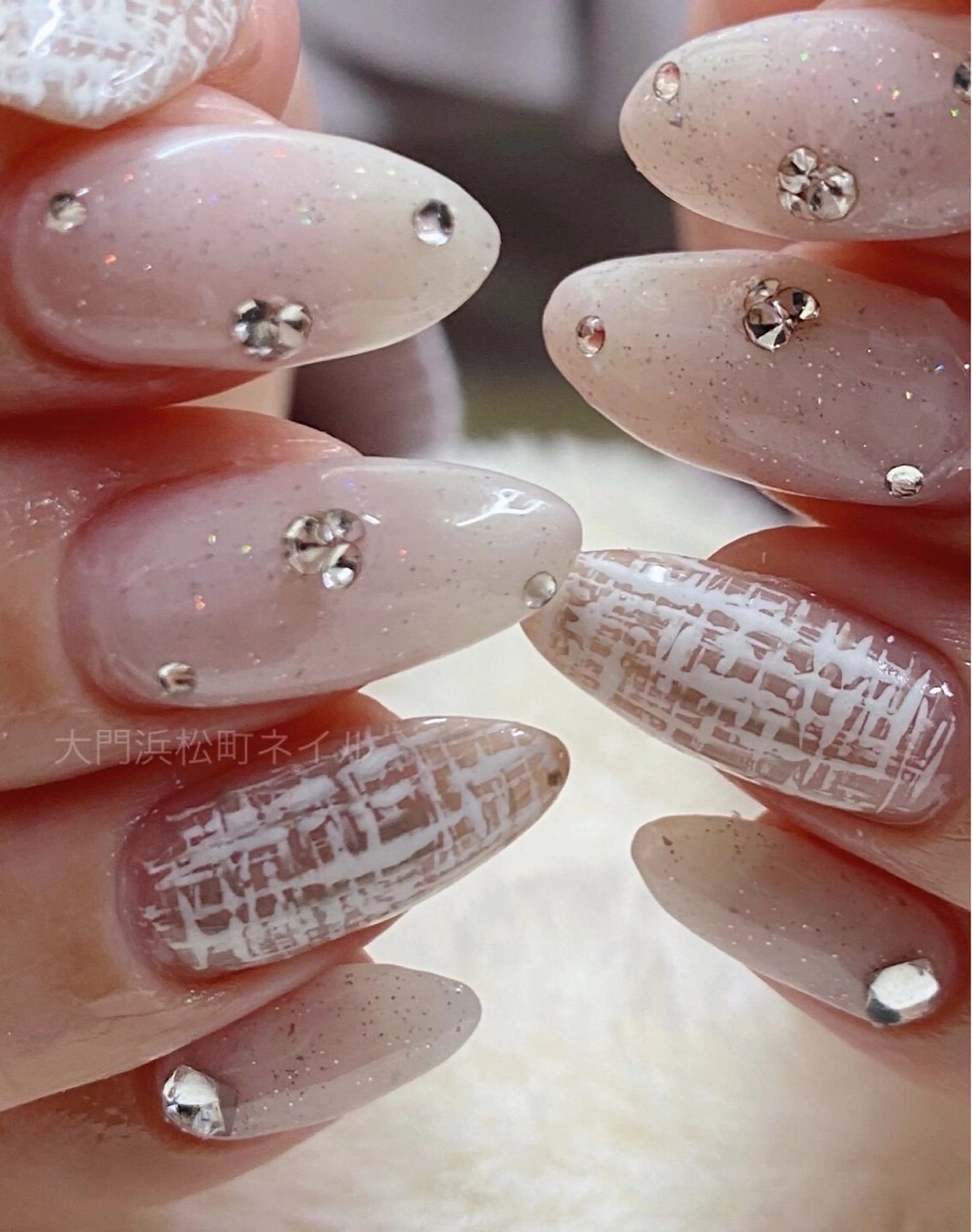 ネイル フレンチネイル ガラスフレンチ マグネットネイル ミラーネイル オフィスネイル ハンドネイル ハンドケア 大門浜松町 ネイルのネイルデザイン