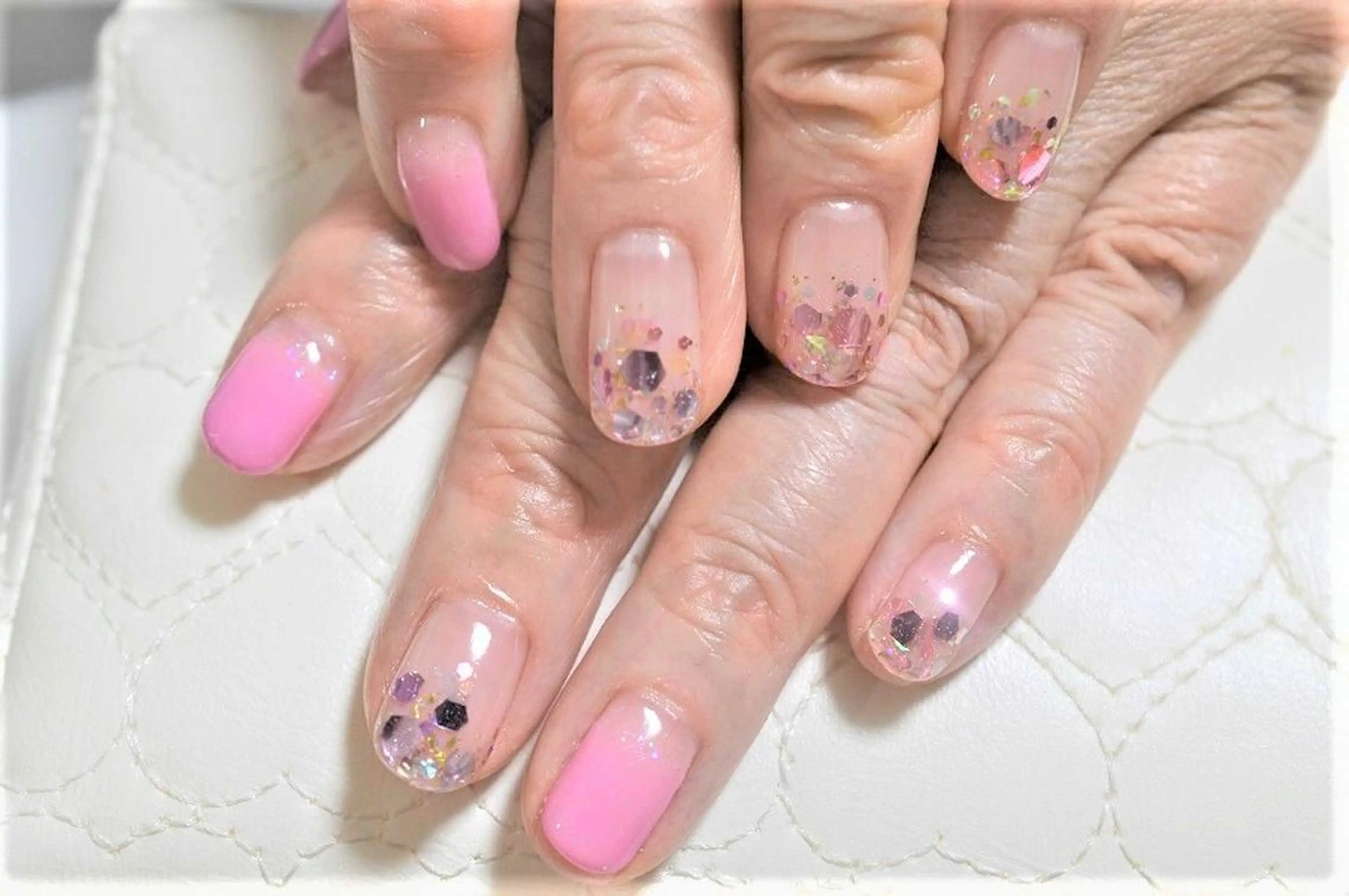 ネイル フットネイル ジェルネイル グラデーション nail Haniel所属・半蔵門サロンハニエル 魅神 ちよのネイルデザイン