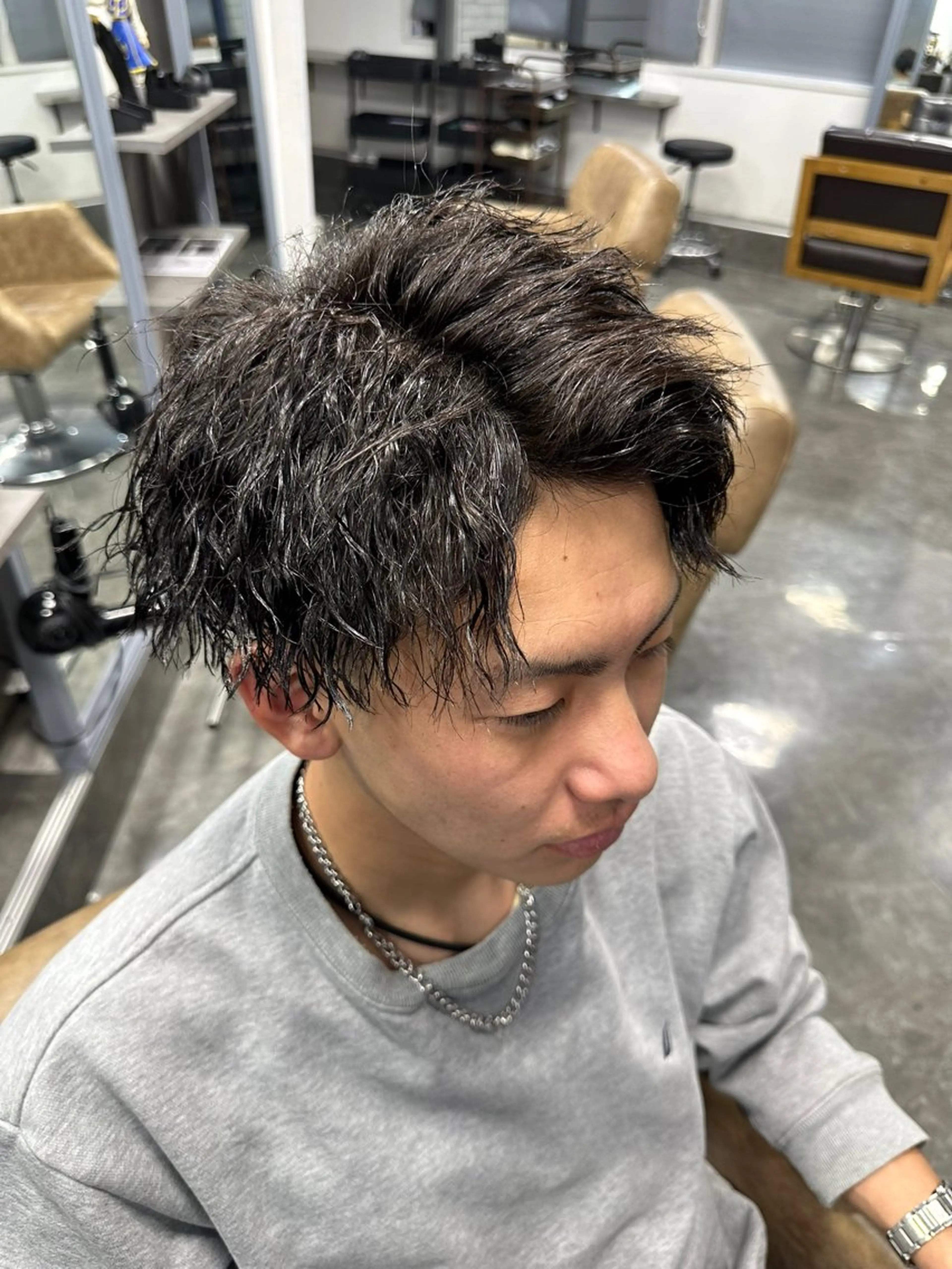パーマ メンズ カット パーマ KING of hair by NOISM所属・梅田/メンズカット/ パーマ/秋本 大智のヘアスタイル