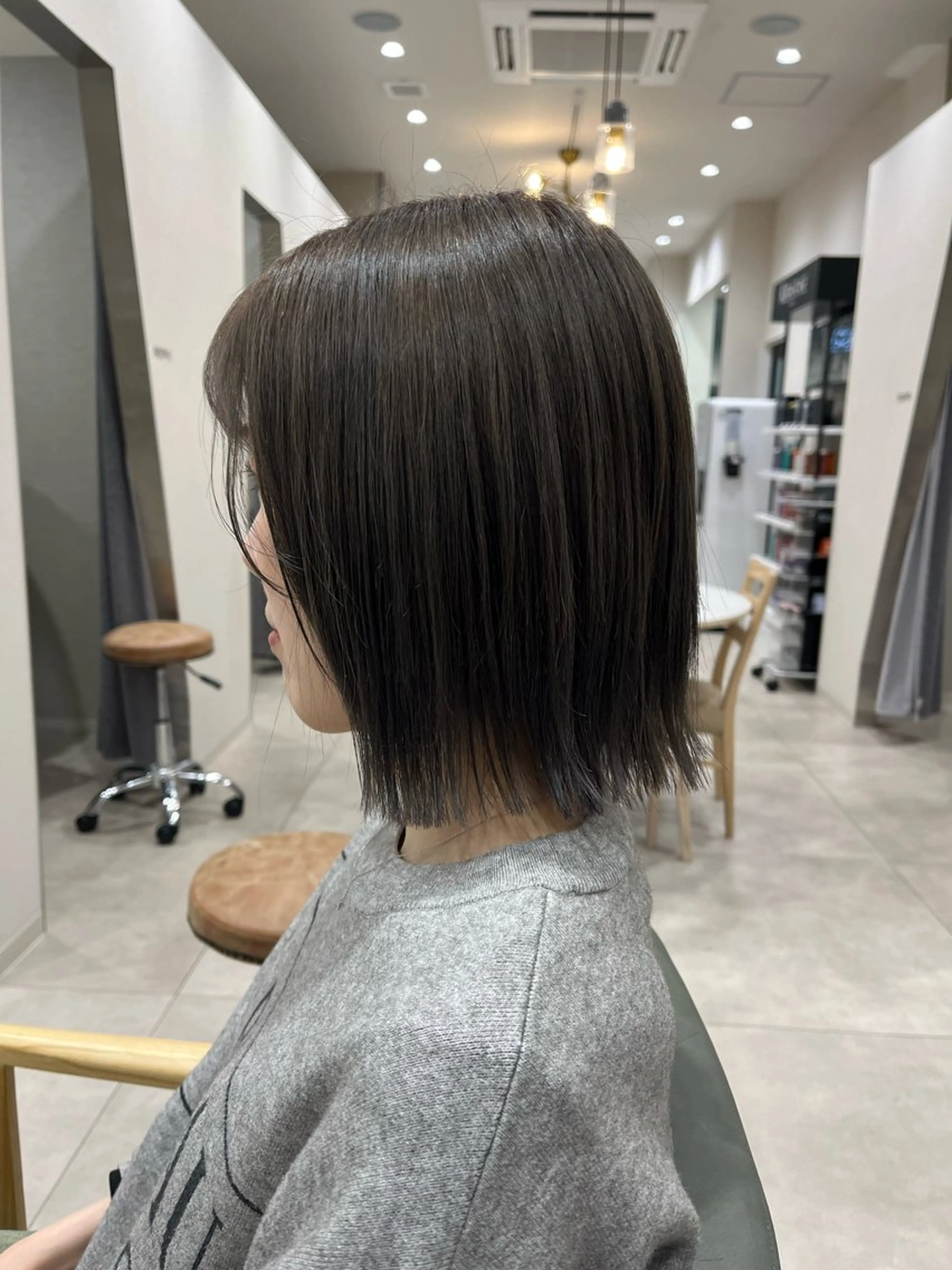 ショート カラー グレージュ ヘアカラー number大分/ 磯部栞里のヘアスタイル