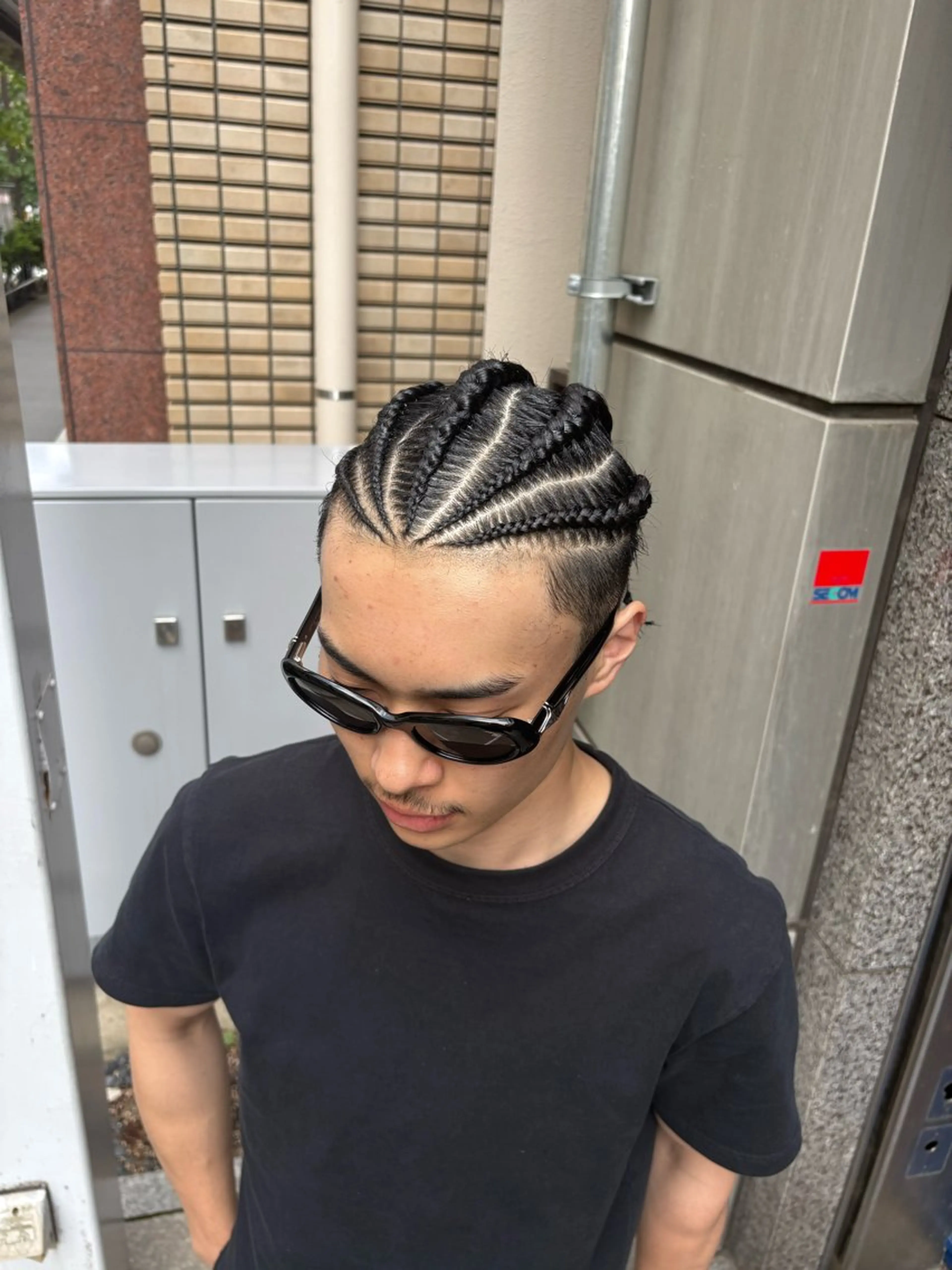 セミロング ヘアアレンジ メンズ ヘアセット ブラックヘア🧜‍♂ 😈itsuki👿のヘアスタイル