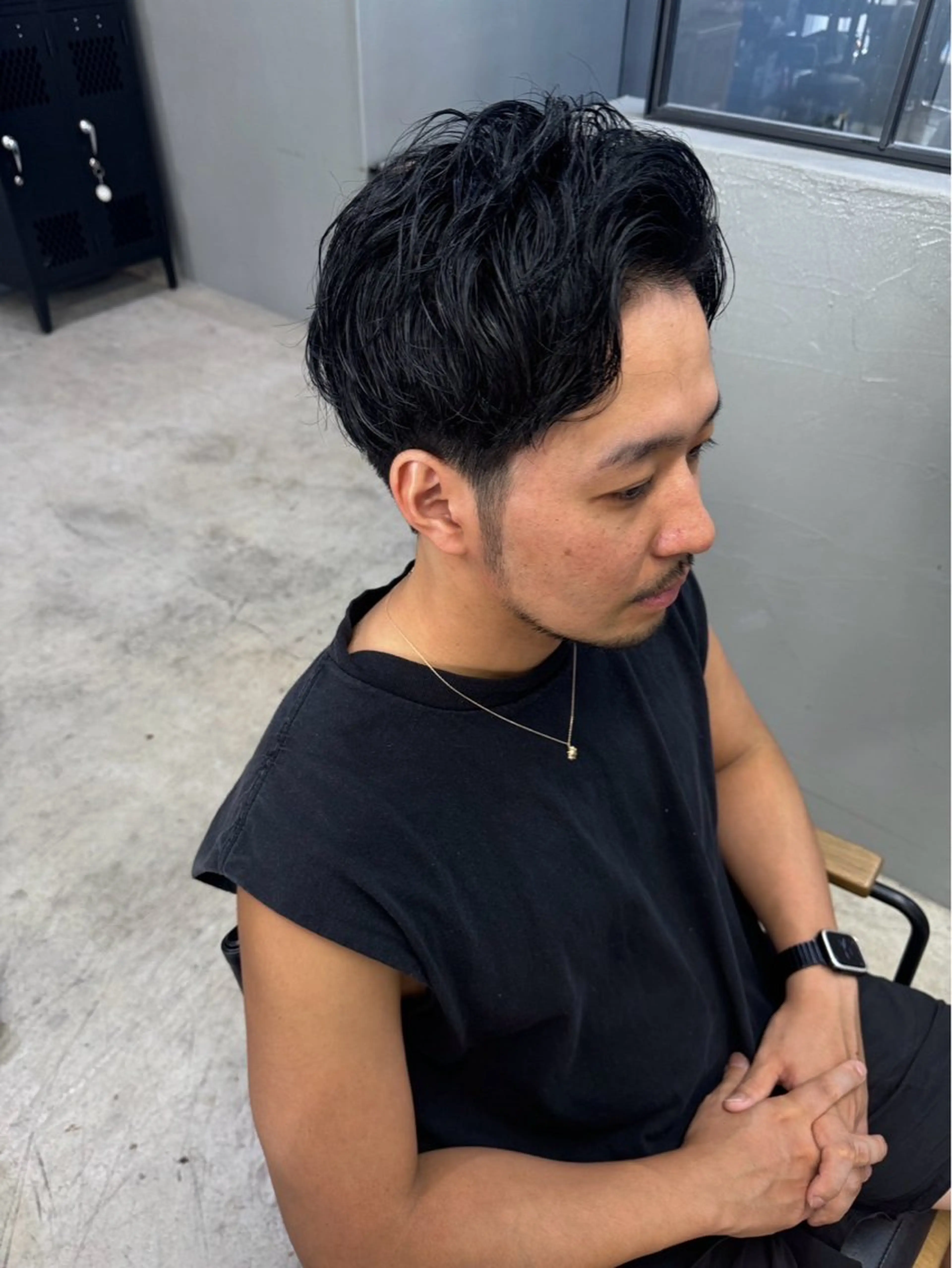 ショート パーマ メンズ カット パーマ メンズ専門サロン wokeのヘアスタイル