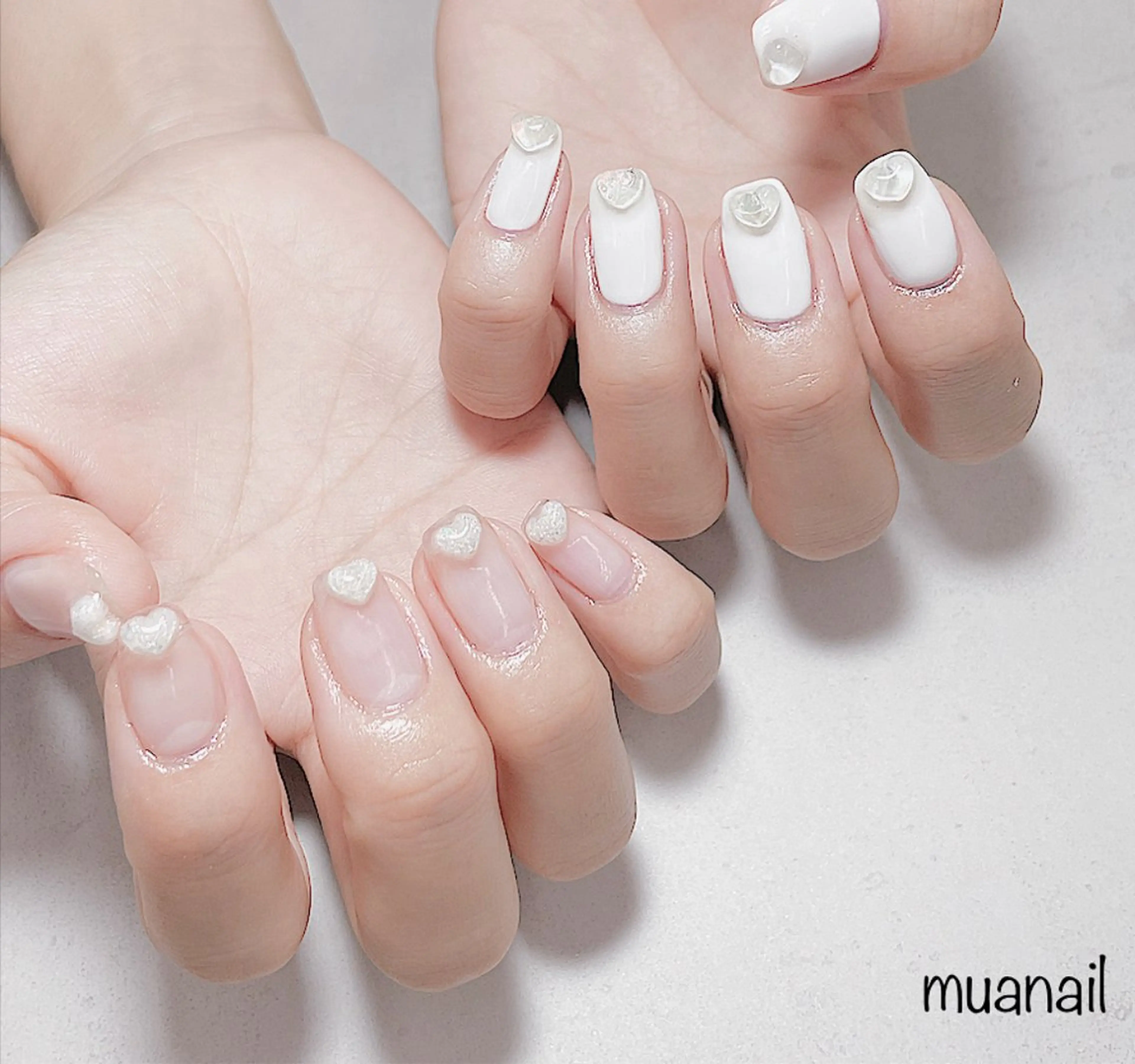 ネイル アートネイル ハート ぷっくりネイル その他(ネイル) mua nail mikiのネイルデザイン