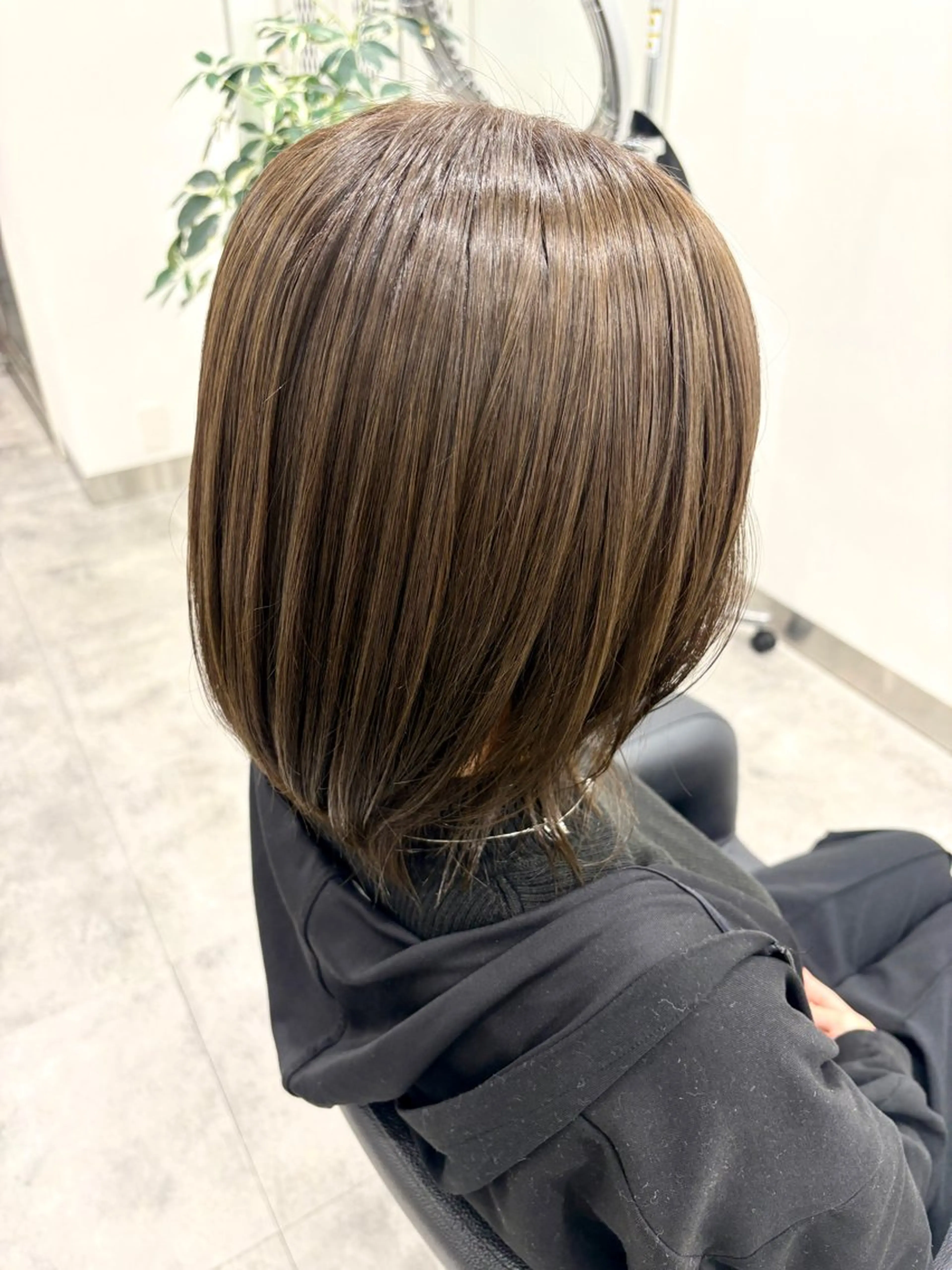 ミディアム カラー ヘアアレンジ ブリーチ ケアブリーチ ボブ 韓国風ヘア レイヤーカット カット ヘアカラー トリートメント 💝似合わせカット& カラーＵｒｕｎａ💝のヘアスタイル